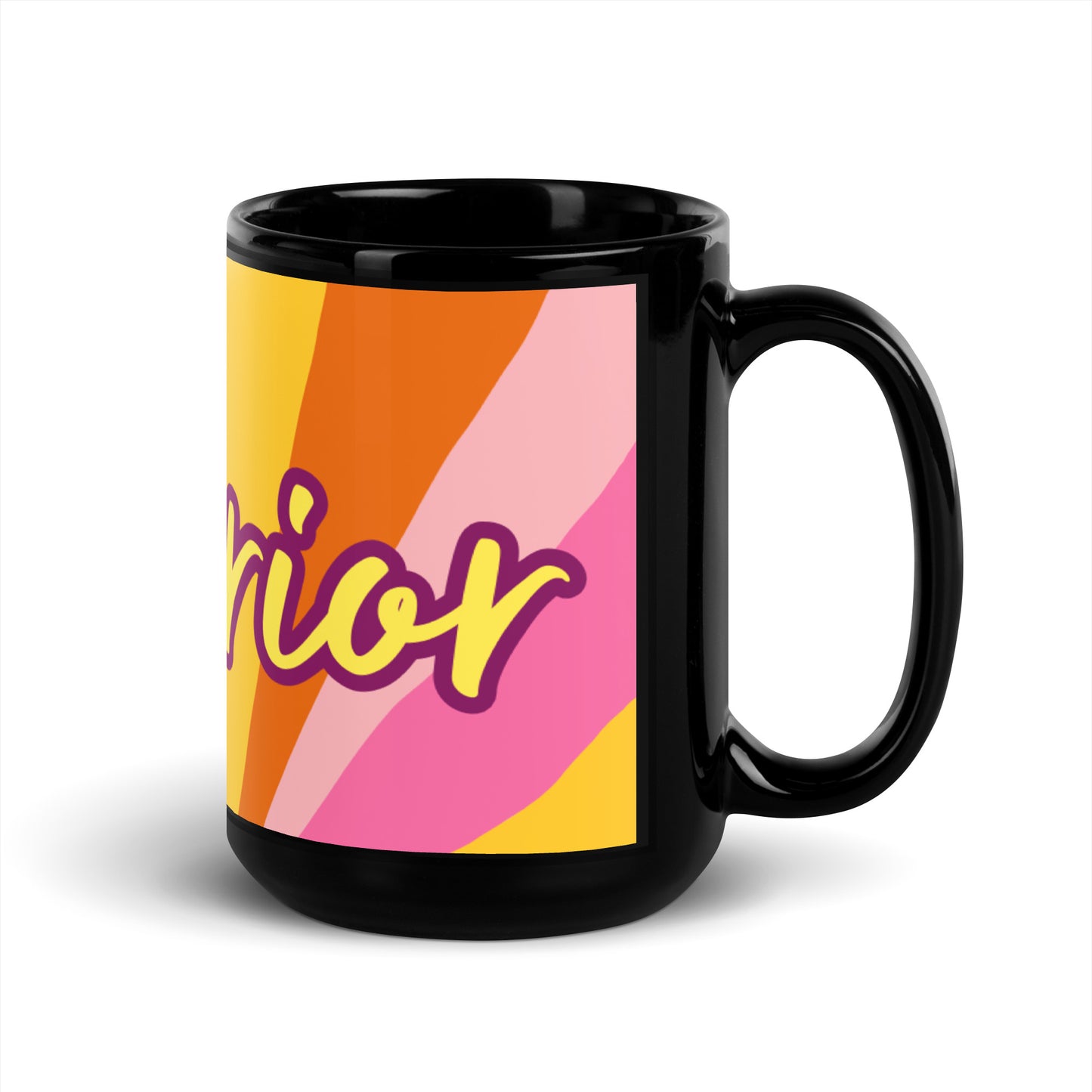 Sun Rays Black Glossy Mug - Warrior