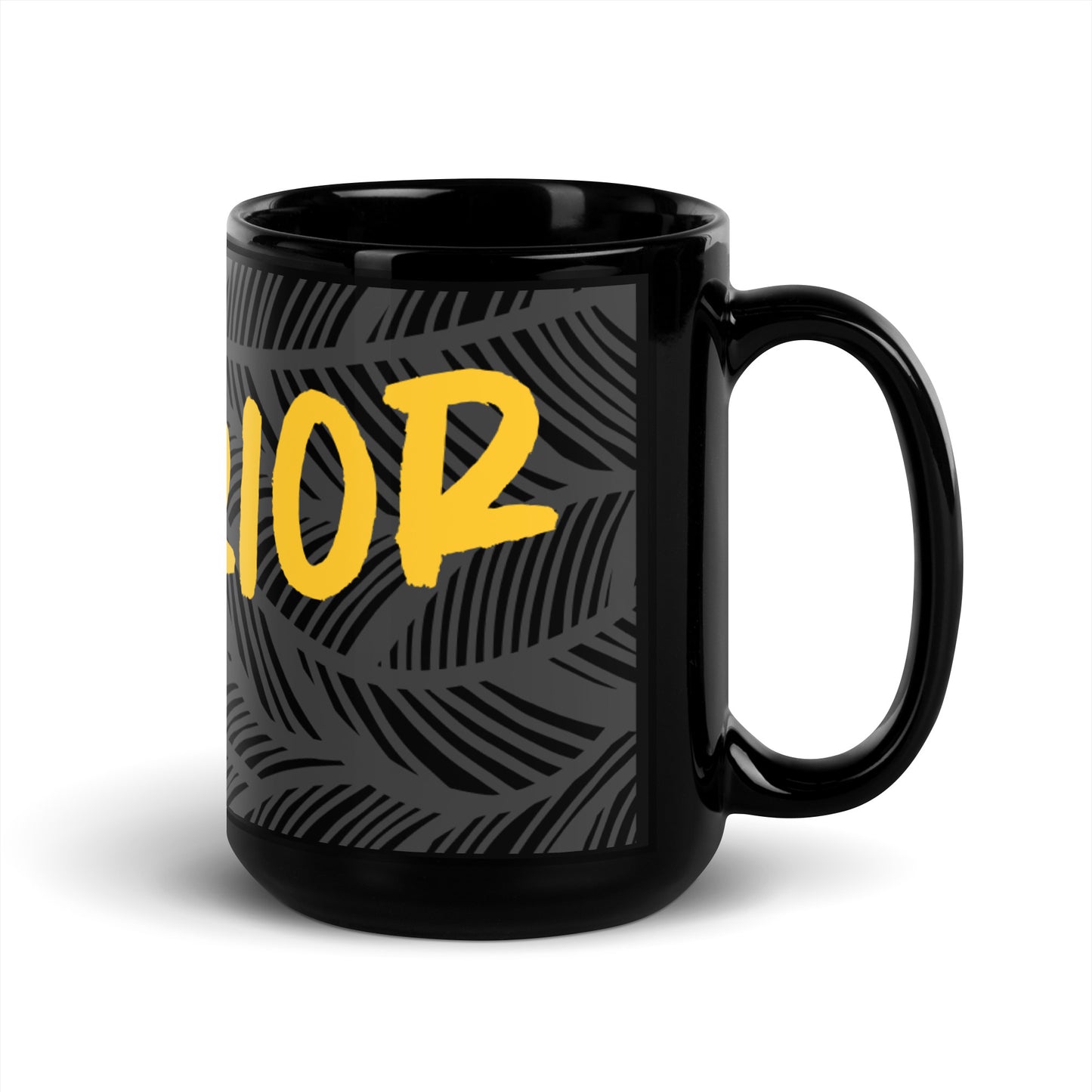 Black Abstract Black Glossy Mug - WARRIOR