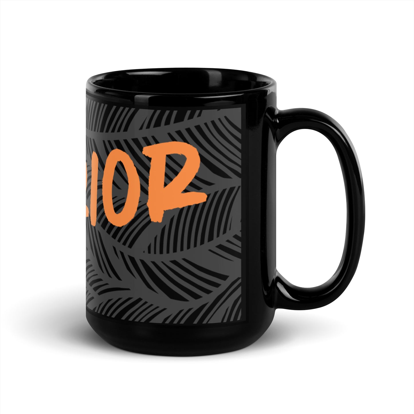 Black Abstract Black Glossy Mug - WARRIOR