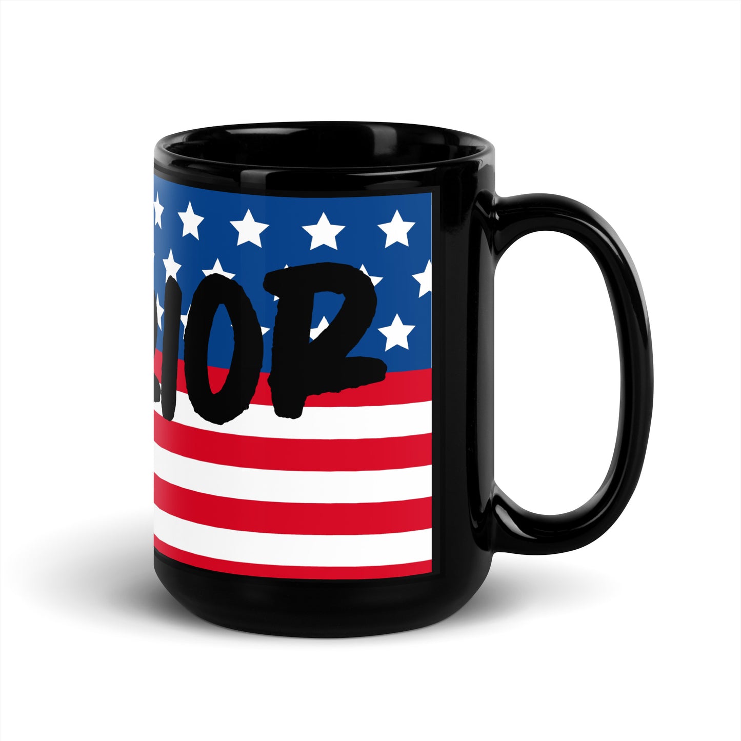 USA Black Glossy Mug - WARRIOR