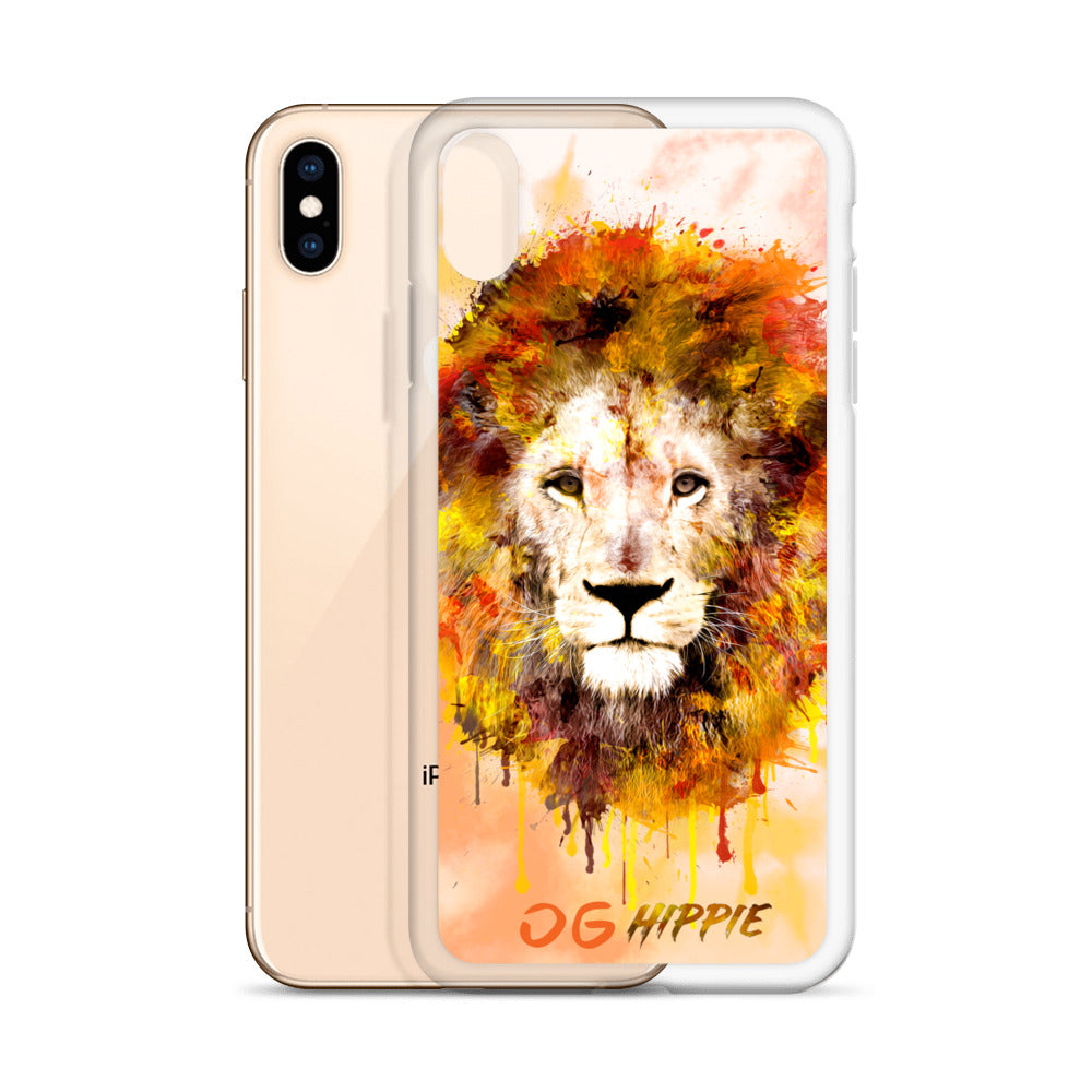 Orange Tie Dye Clear iPhone Case