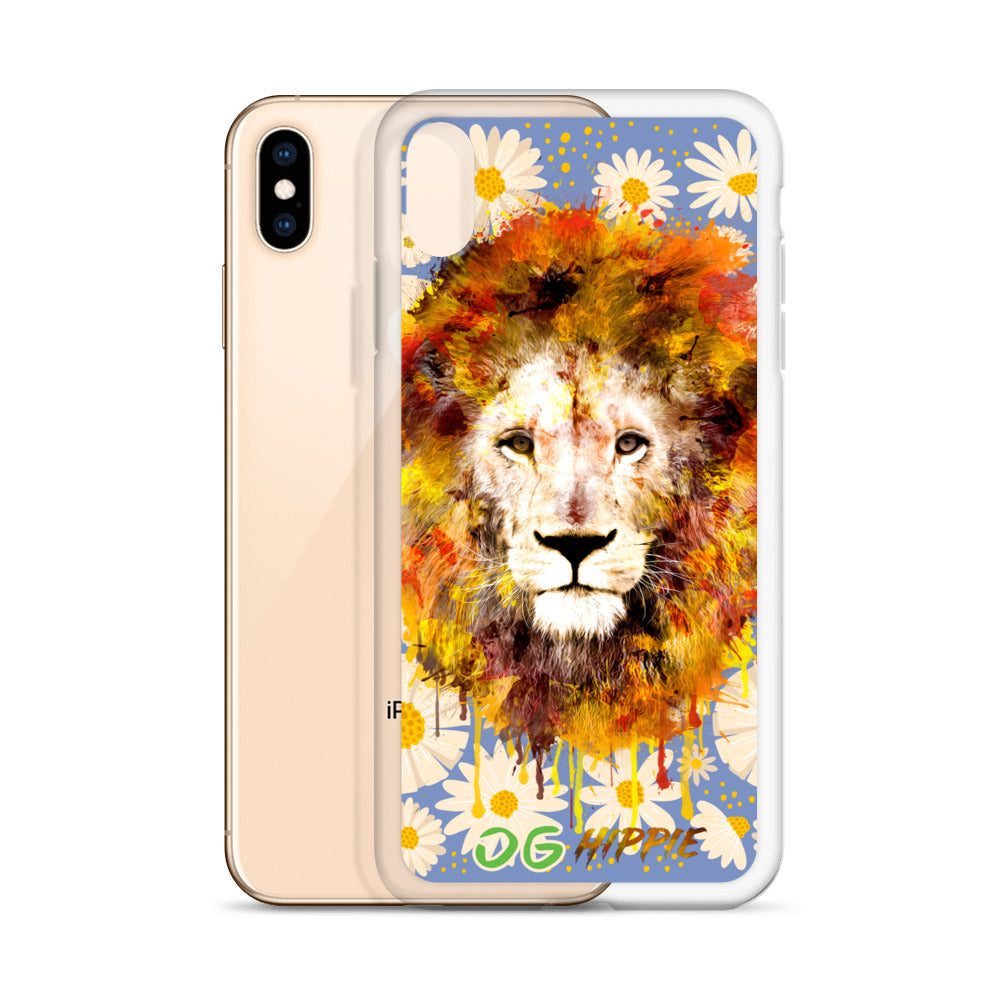 Blue Daisies Clear iPhone Case