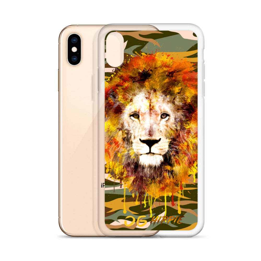 Camo Rays Clear iPhone Case