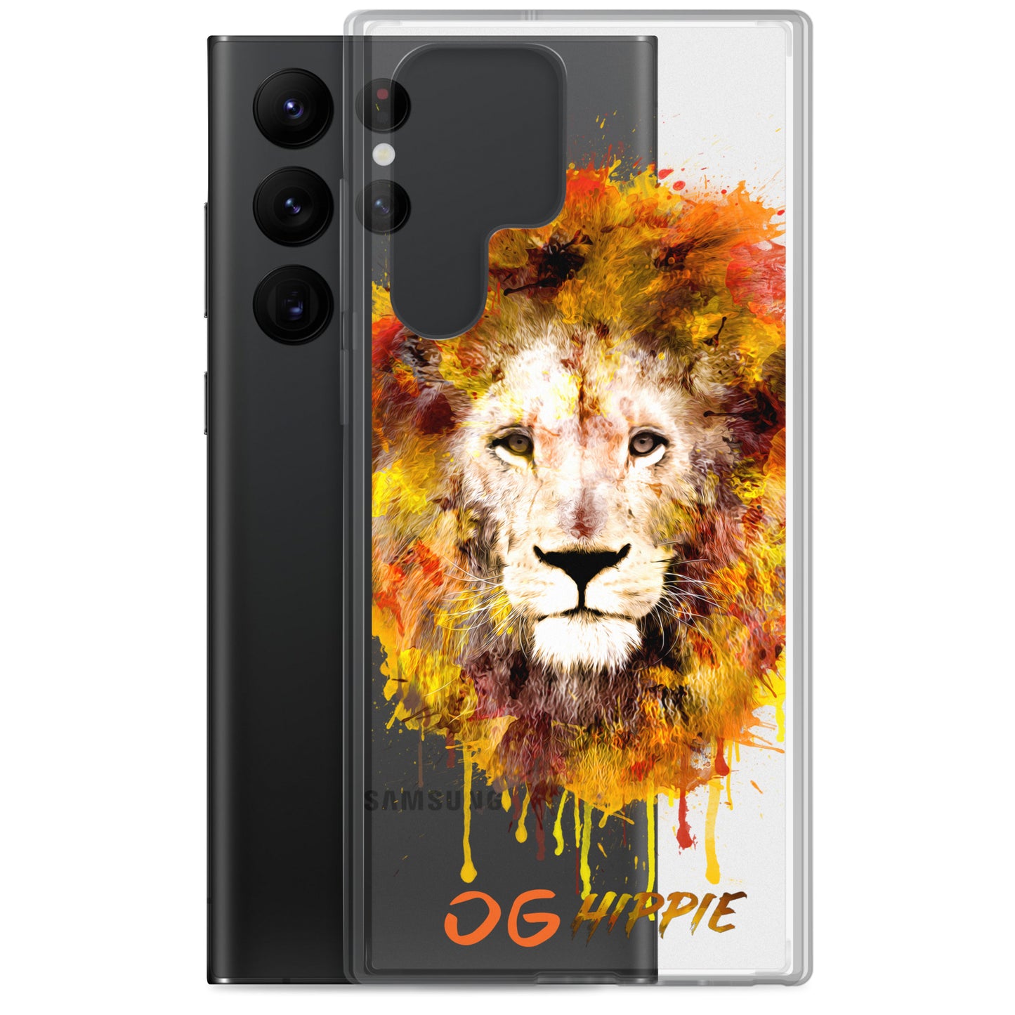 Clear Samsung Case - OG Hippie (orange)