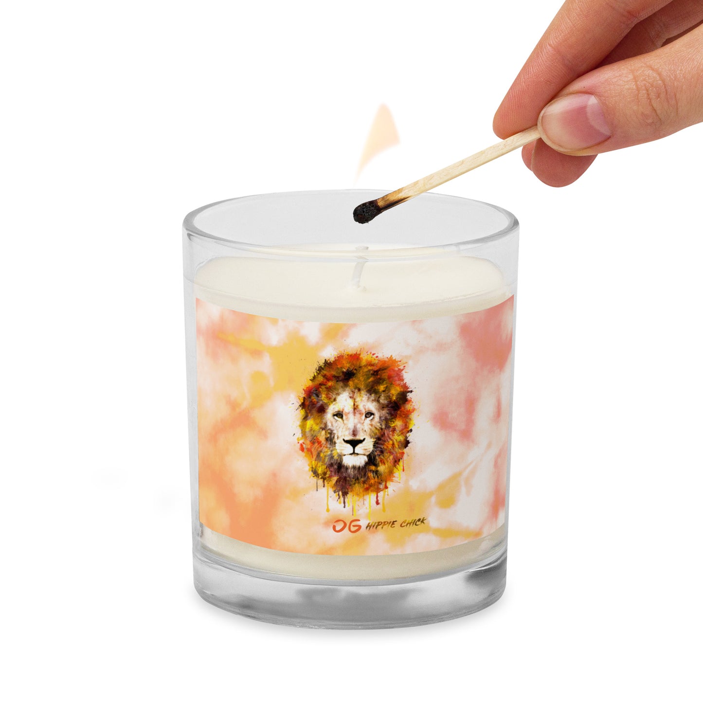 Orange Tie Dye Candle