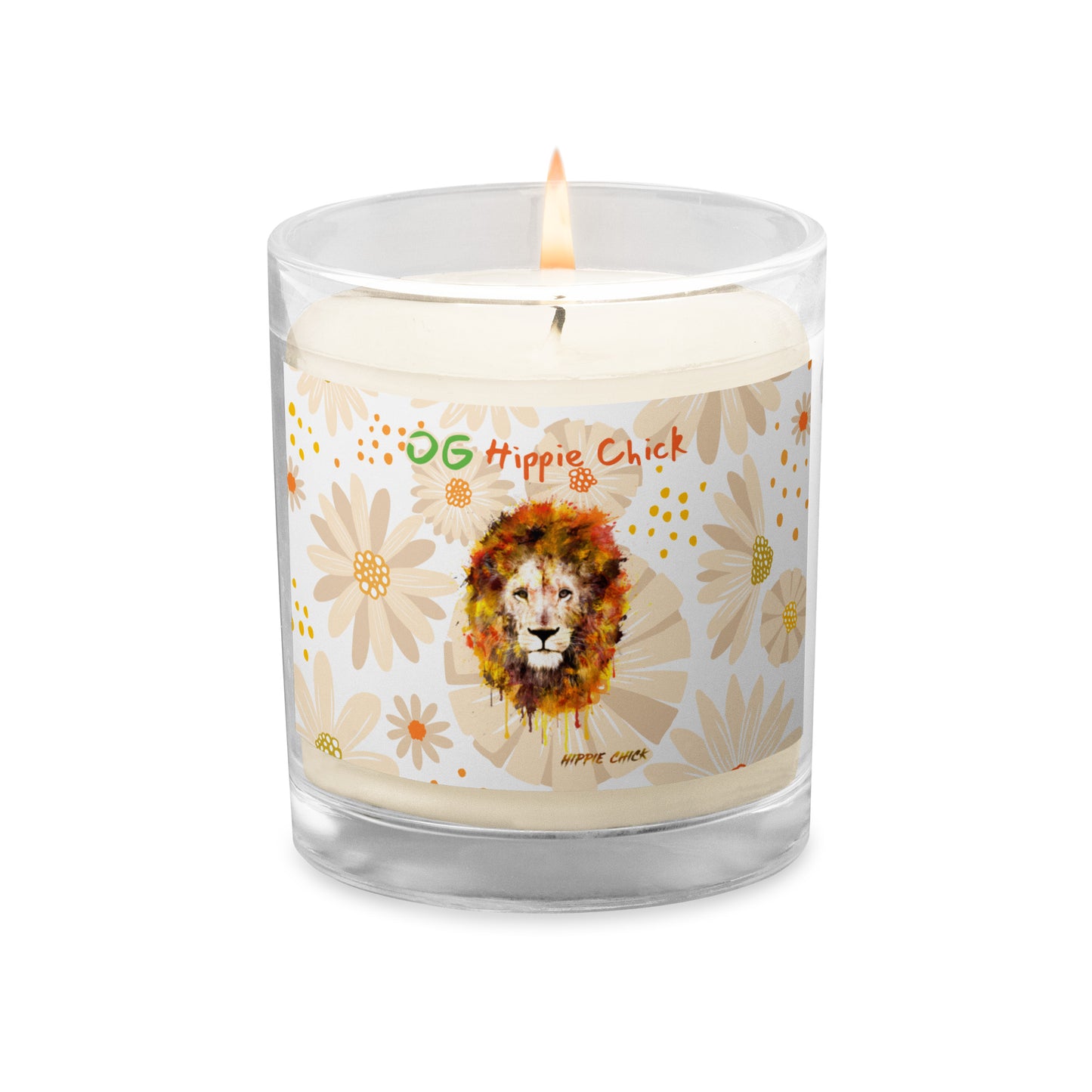 Tan Daisies Candle