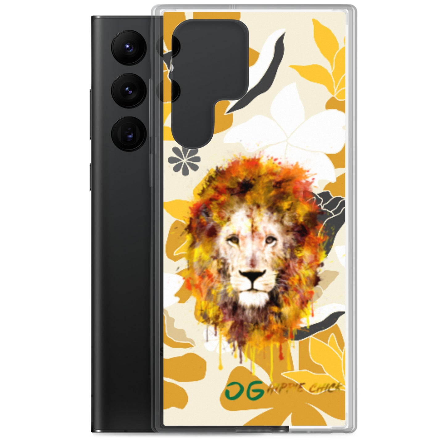 Tan Flowers Samsung Case