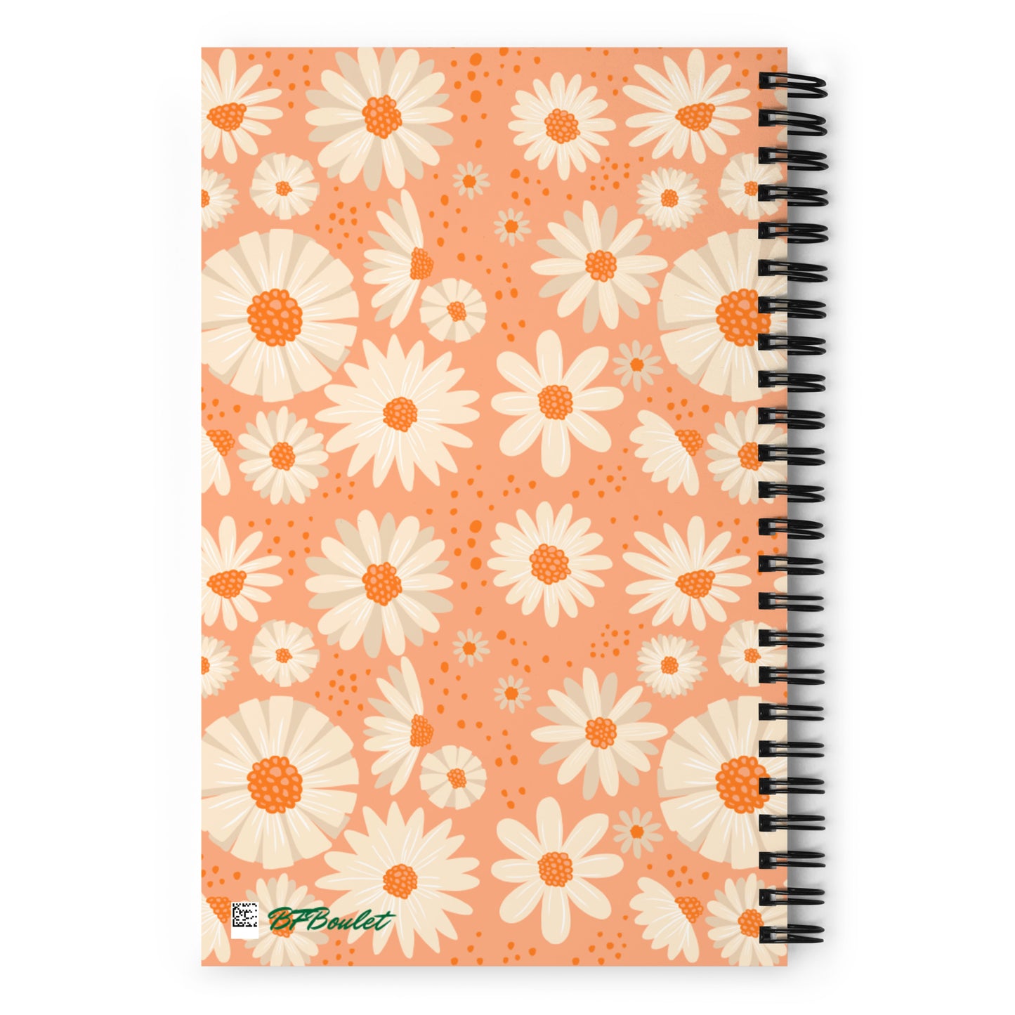 Peach Daisies Spiral Notebook