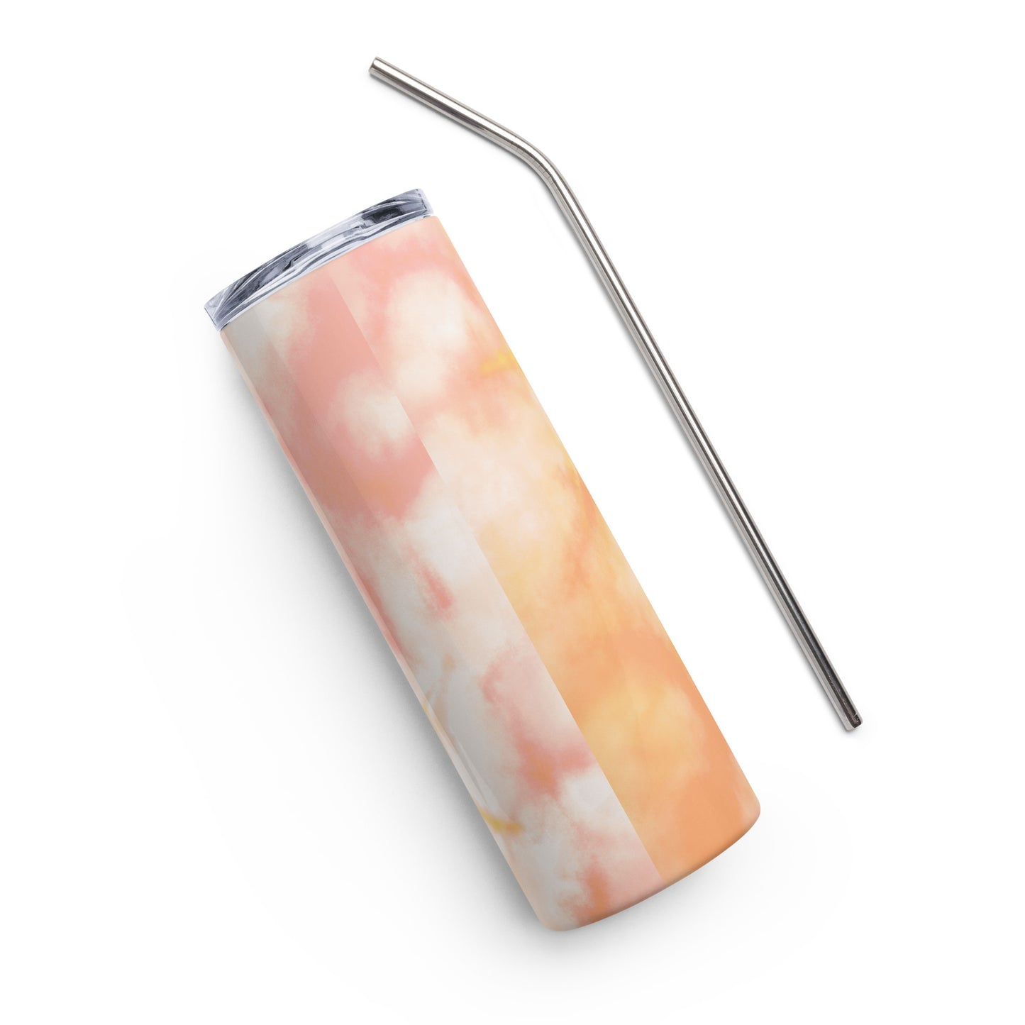 Orange Tie Dye Stainless Steel Tumbler