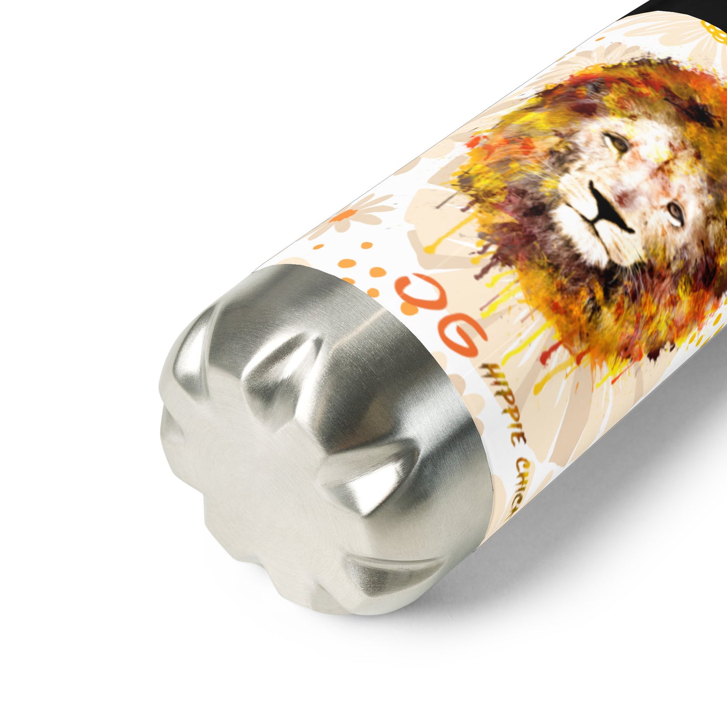 Tan Daisies Stainless Steel Water Bottle