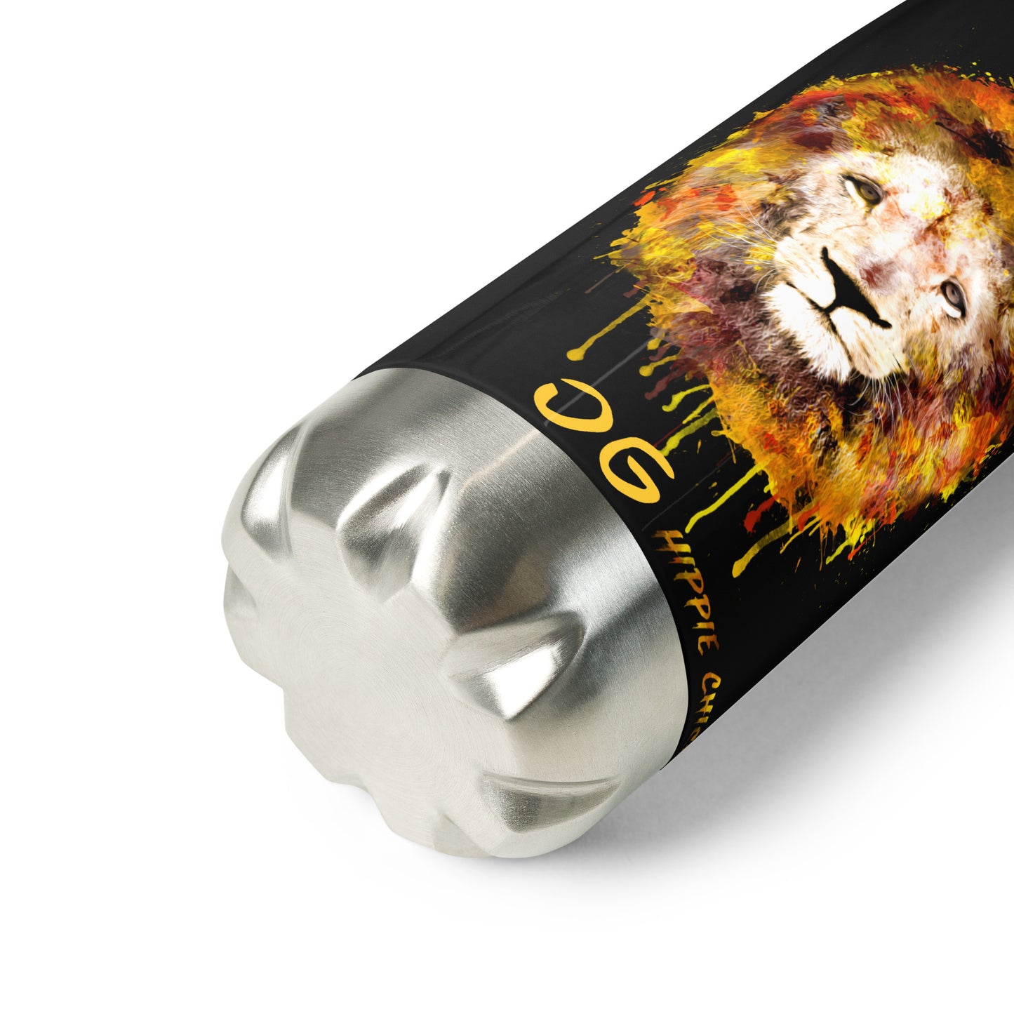 White/Black Stainless Steel Water Bottle