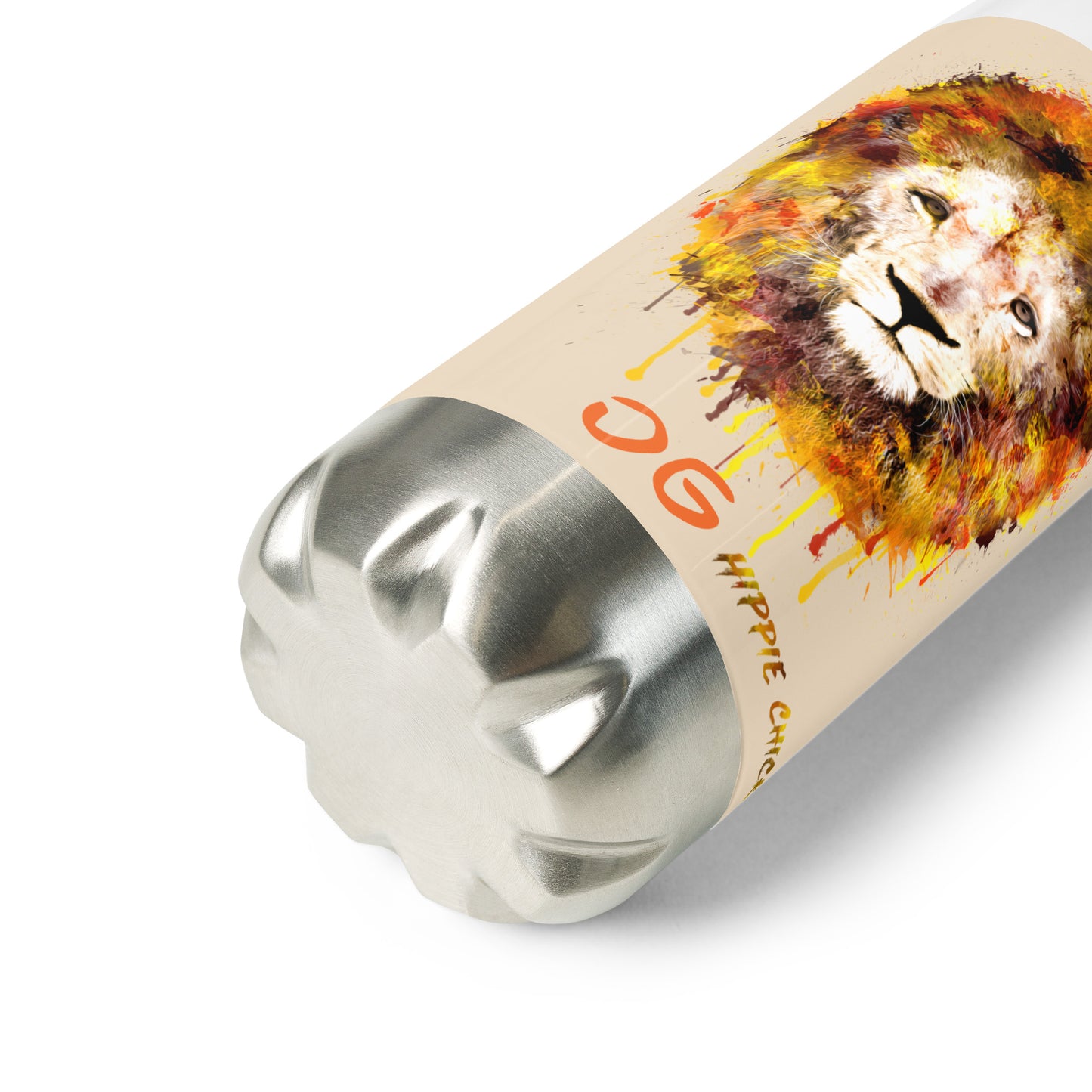 Beige Stainless Steel Water Bottle