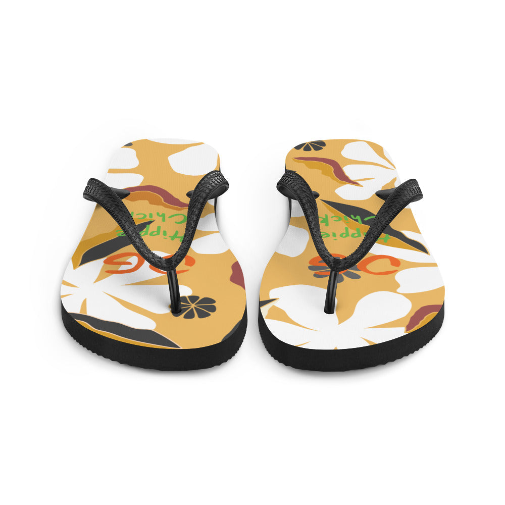 White Flowers Flip-Flops
