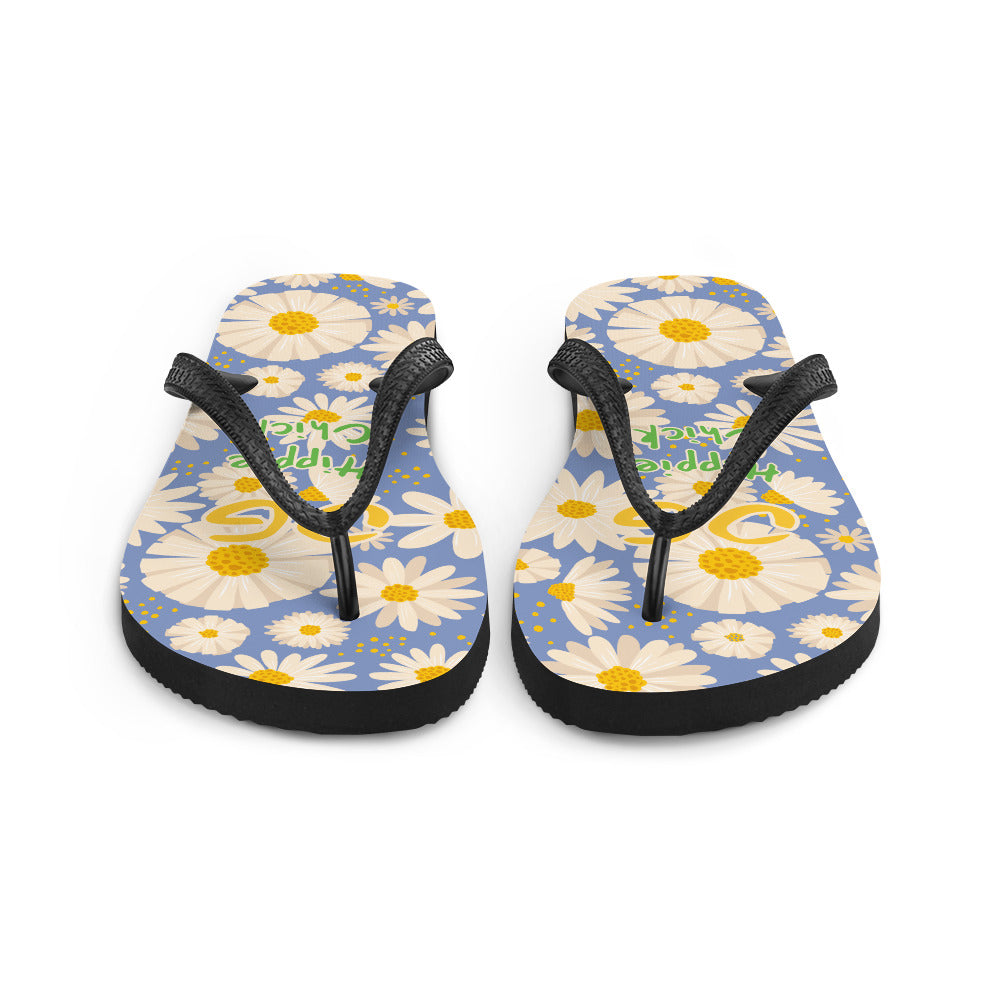 Blue Daisies Flip-Flops