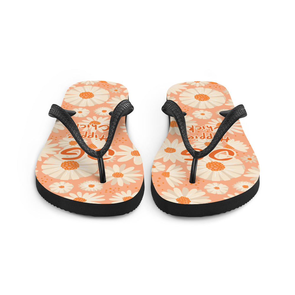 Peach Daisies Flip-Flops