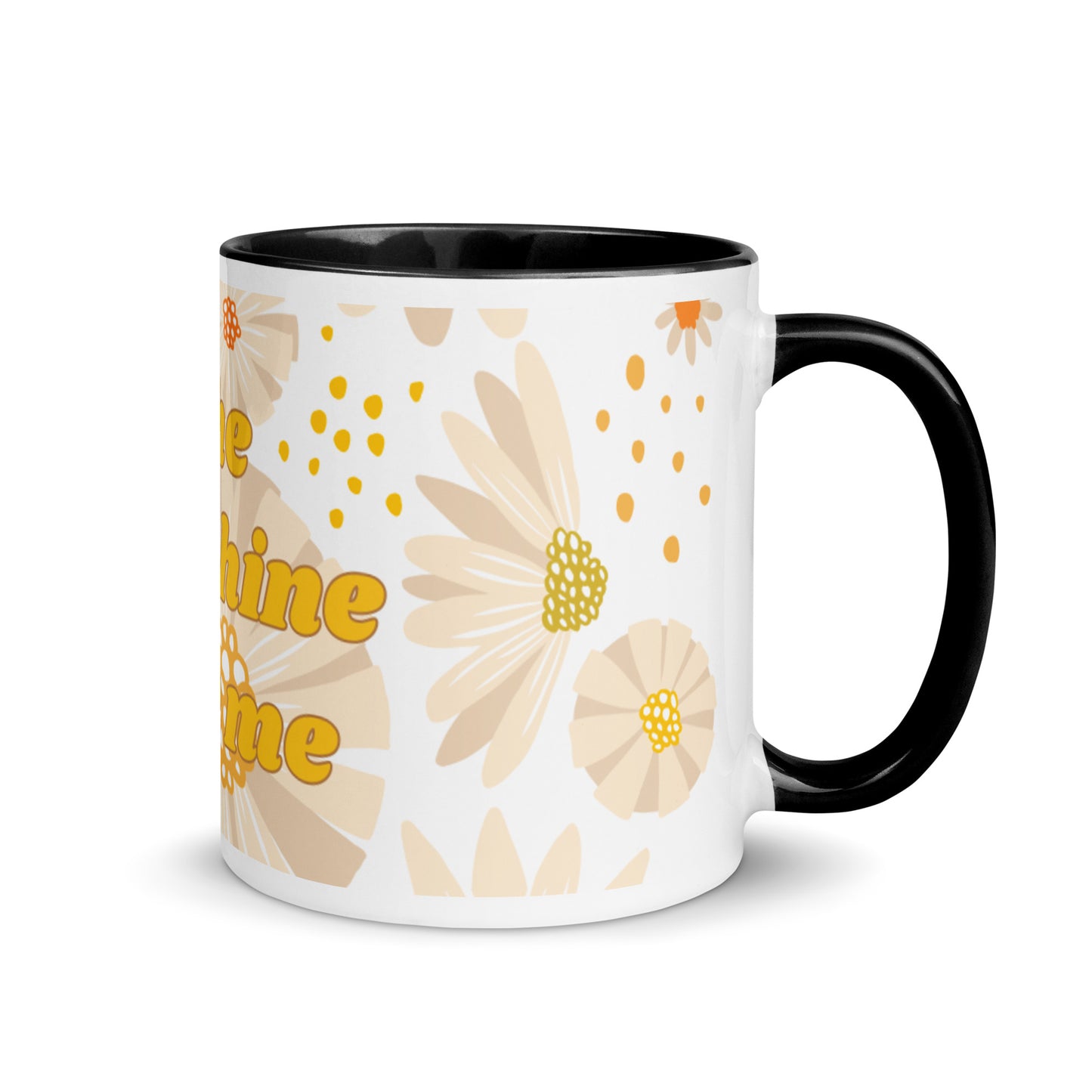 Tan Daisies Color Mug - The Sunshine is in me
