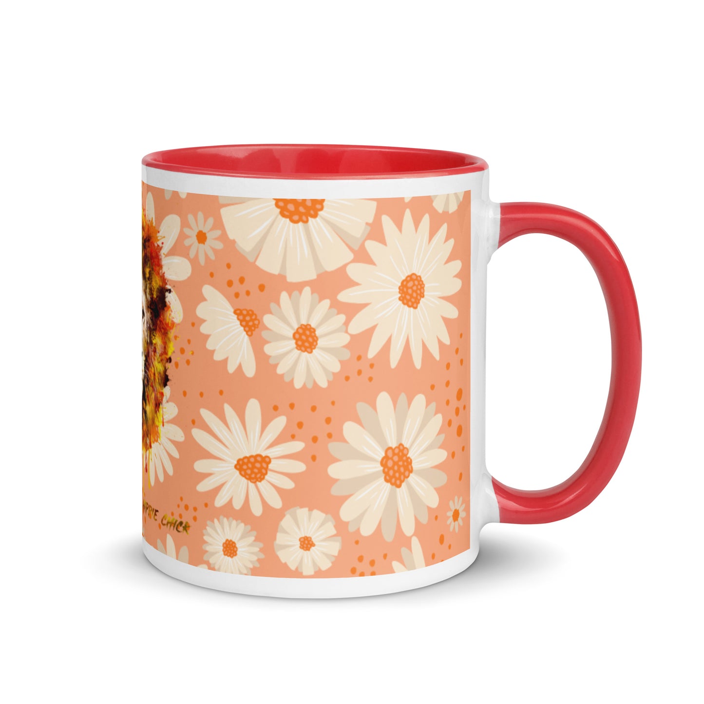 Peach Daisies Color Mug - OG Hippie Chick