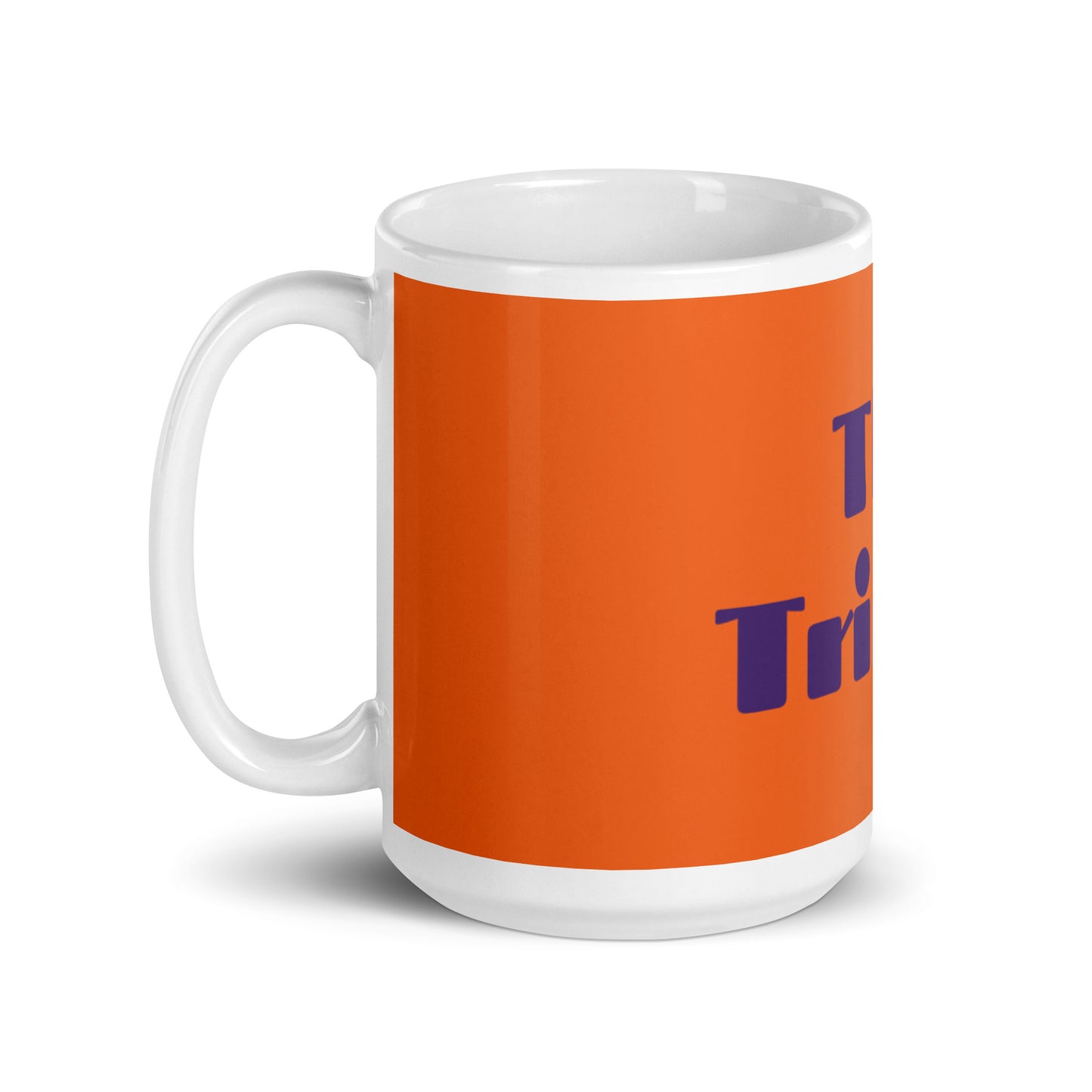 Orange White Glossy Mug - The Trinity