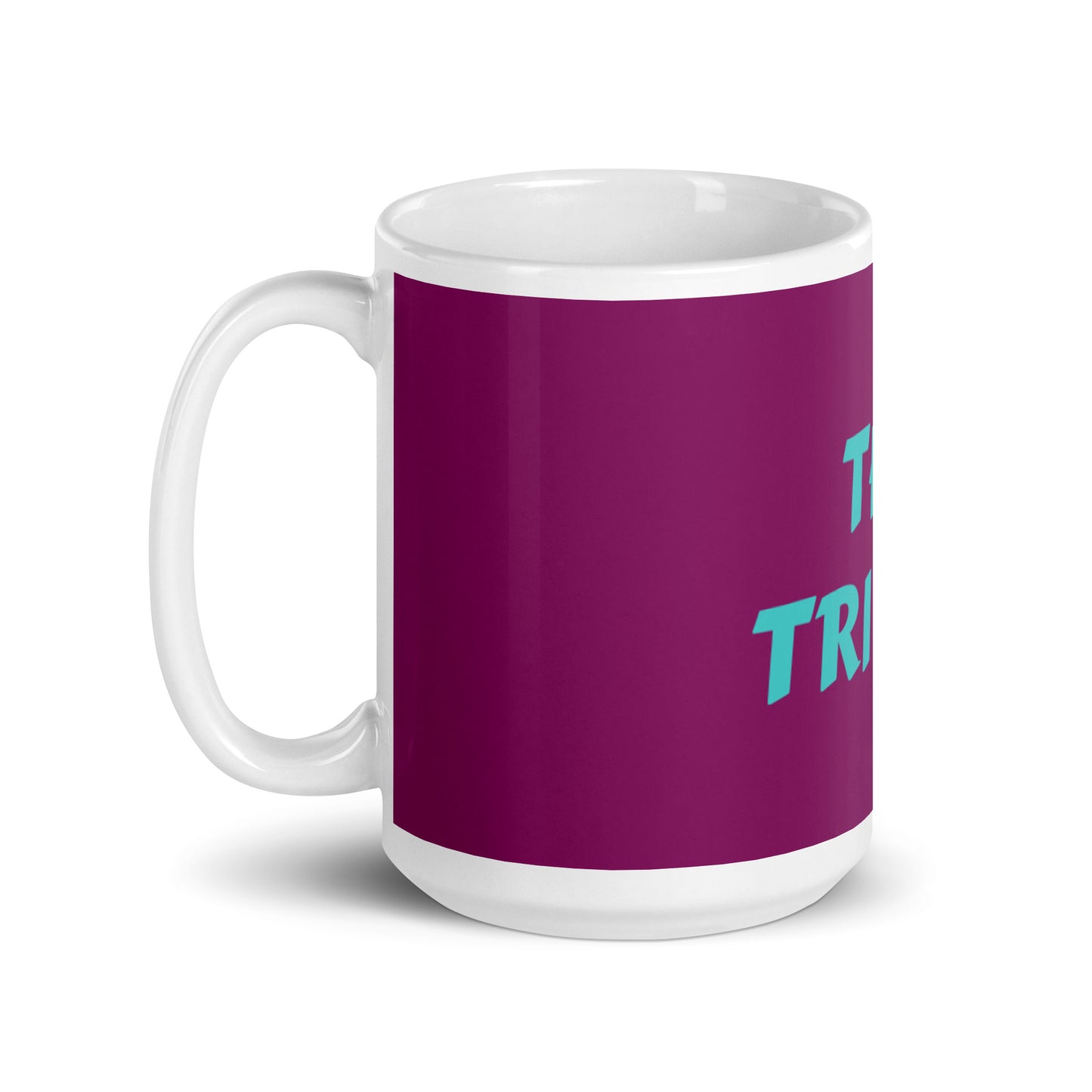 Eggplant White Glossy Mug - The Trinity