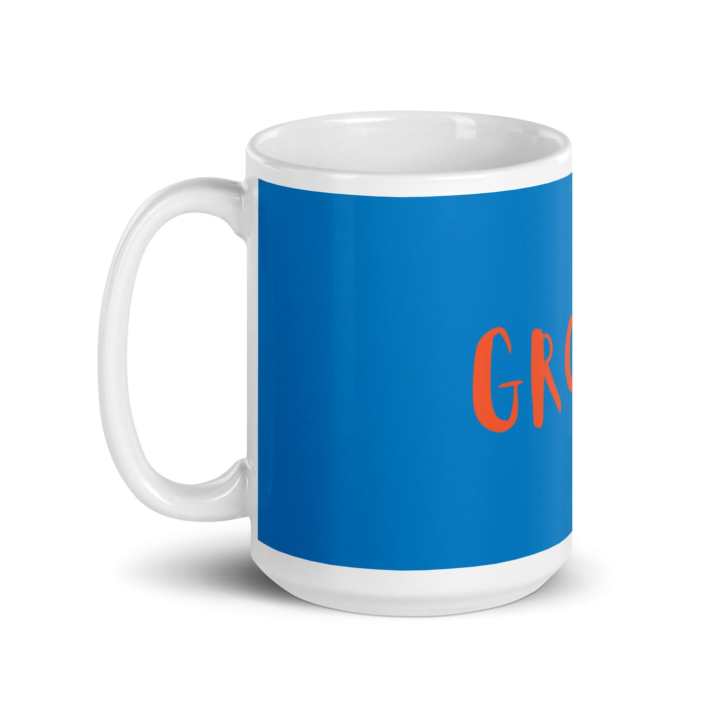 Navy White Glossy Mug - Groovy