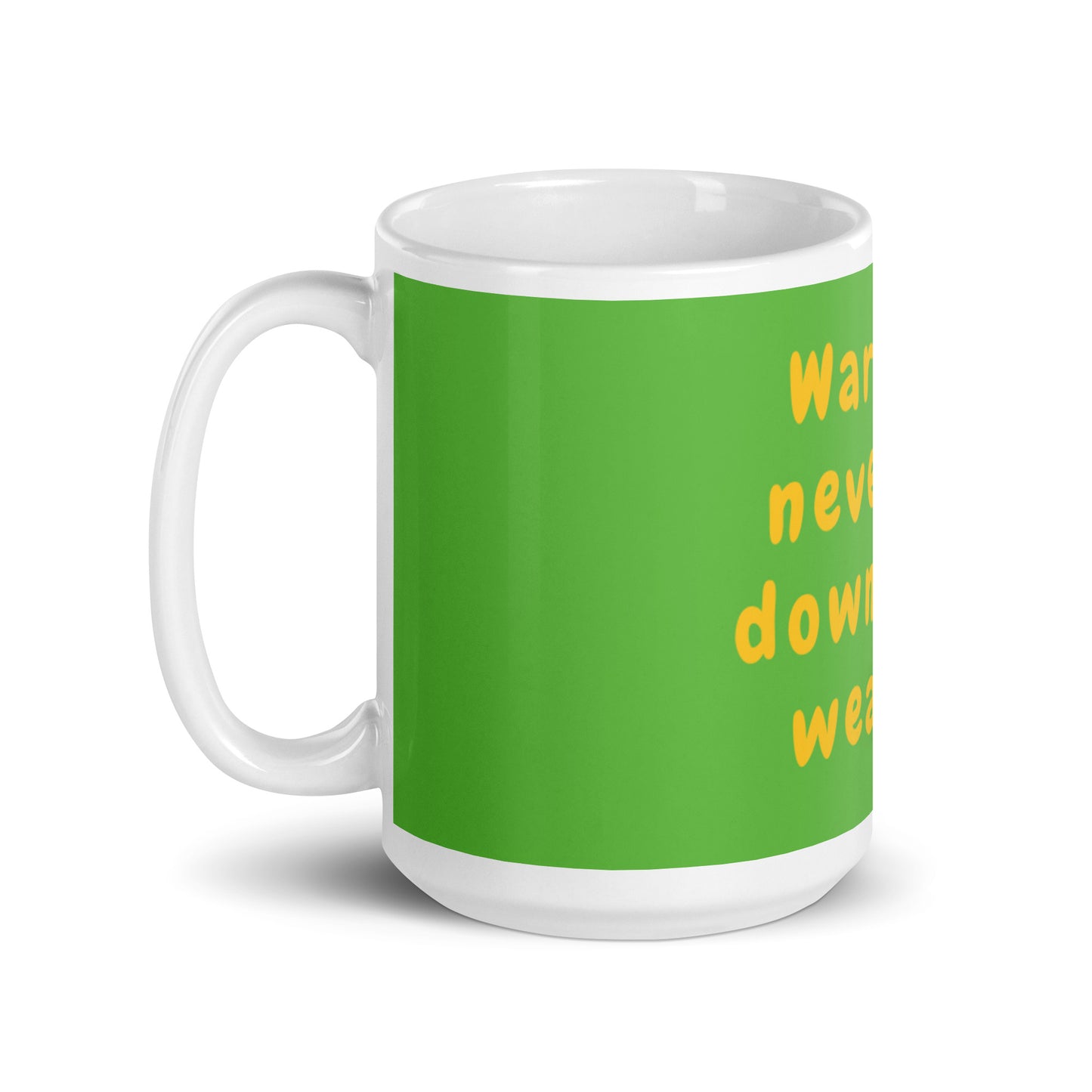 Grinch White Glossy Mug - Warriors never lay down their weapons