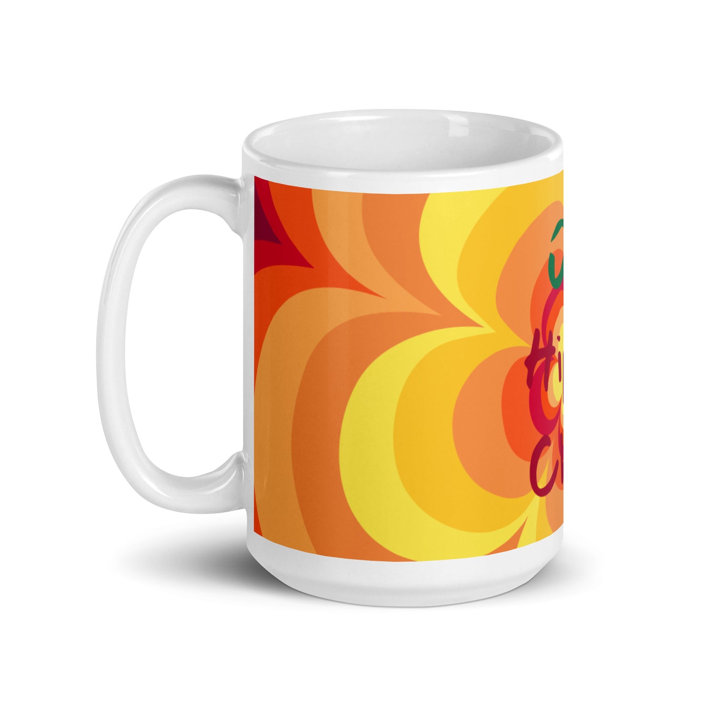 Sunny Flower 2 White Glossy Mug - OG Hippie Chick