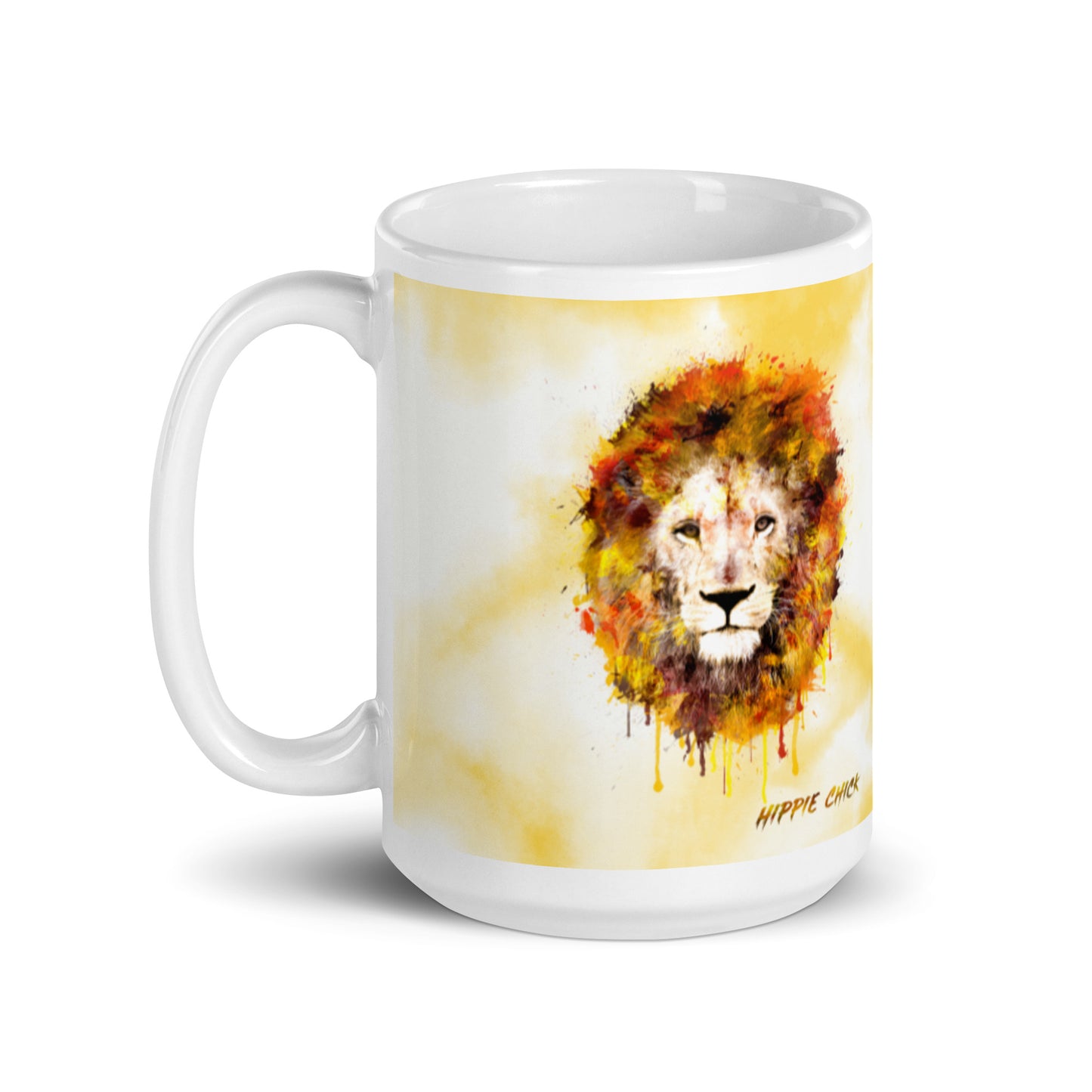 Gold Tie Dye White Glossy Mug - OG King