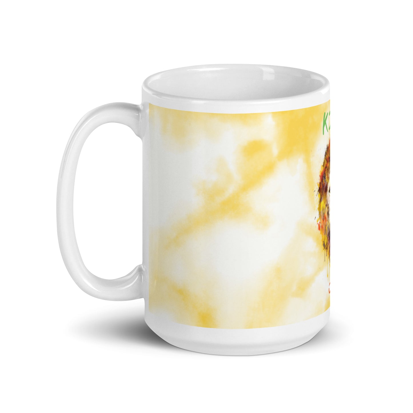 Gold Tie Dye White Glossy Mug - OG King