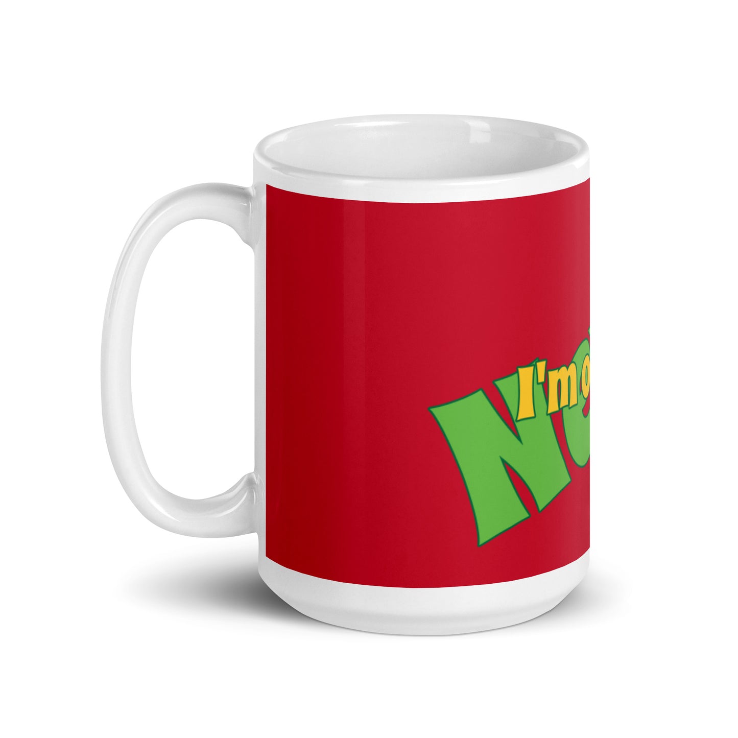 Maroon White Glossy Mug - I'm over it. Next!