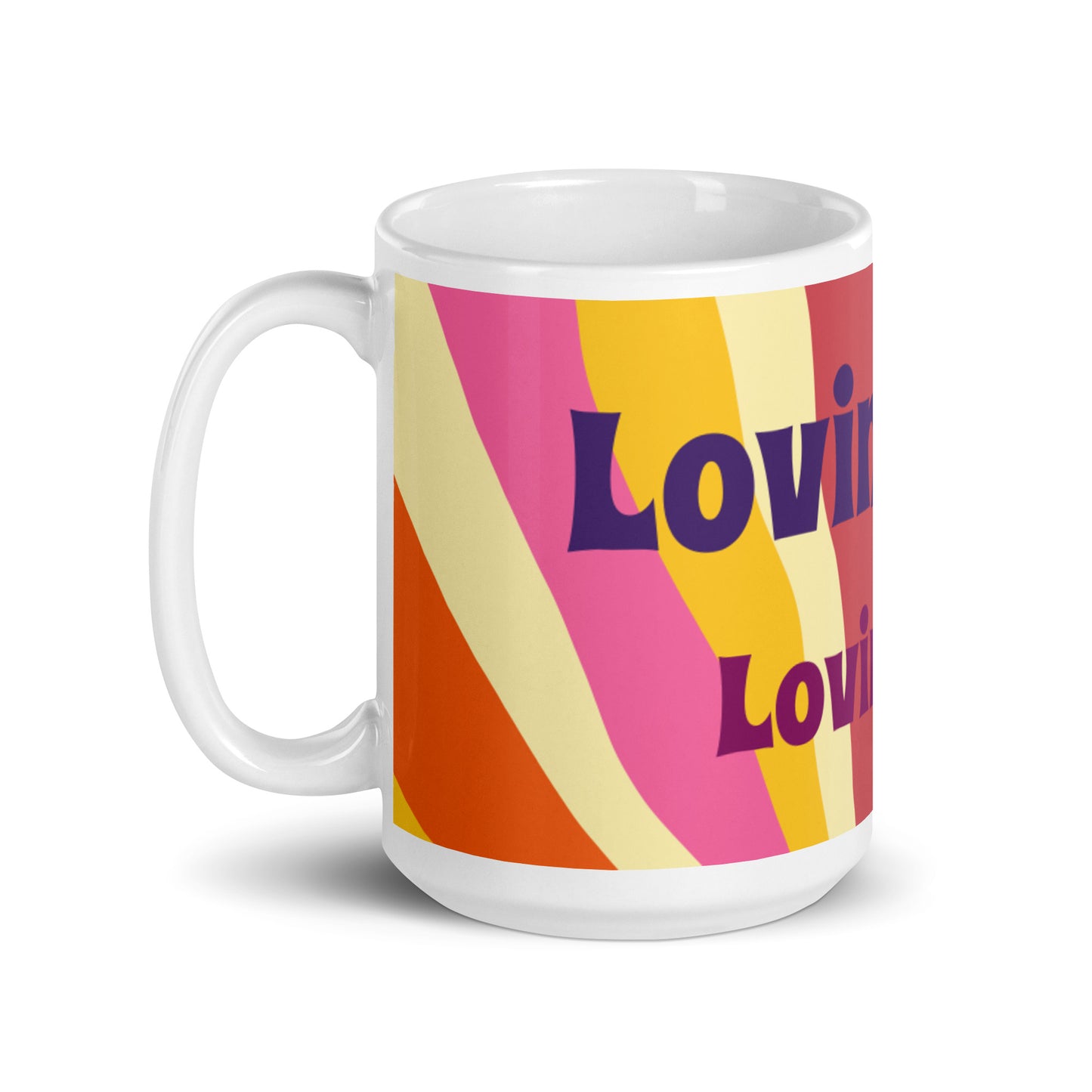 Sun Rays White Glossy Mug - Loving you Loving me