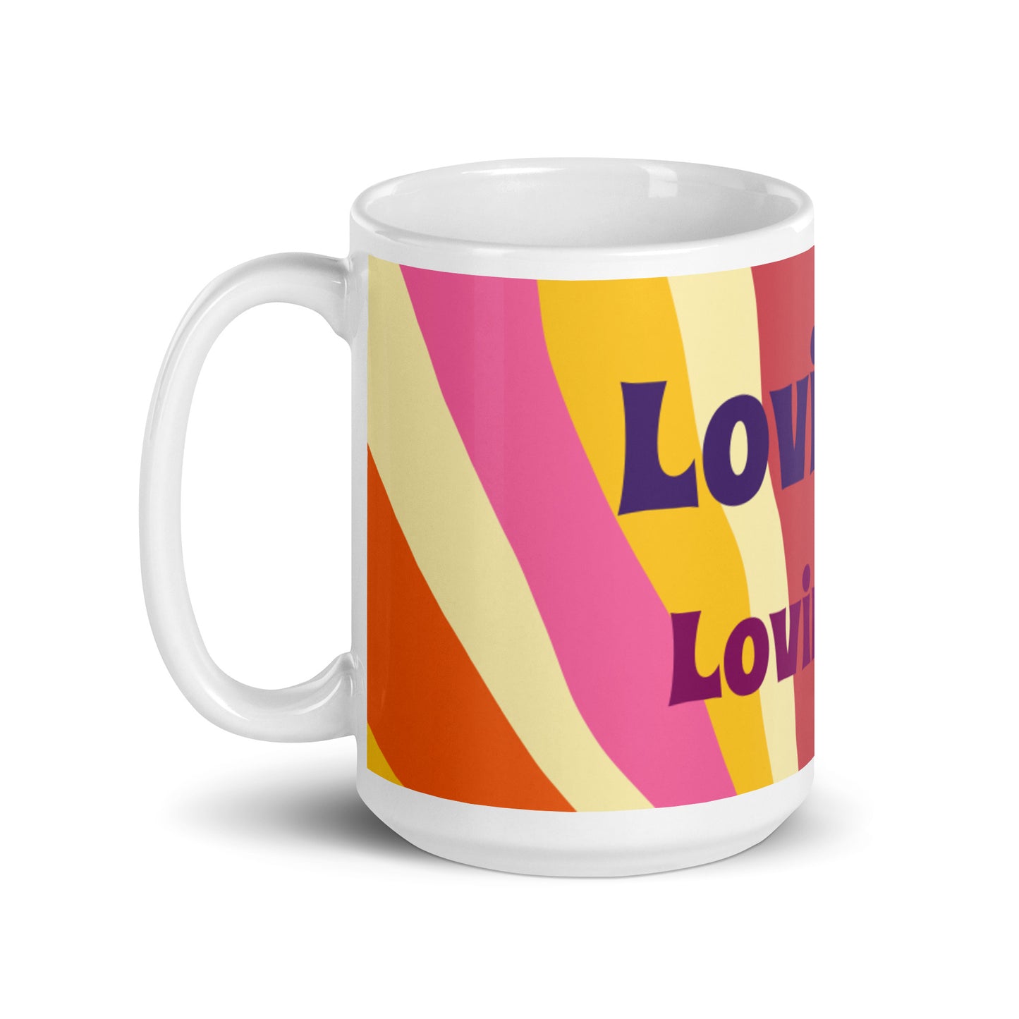 Sun Rays White Glossy Mug - Loving U Loving me