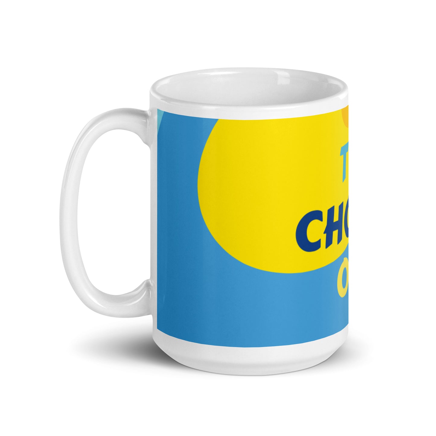 Mug blanc brillant Color Waves - L'élu