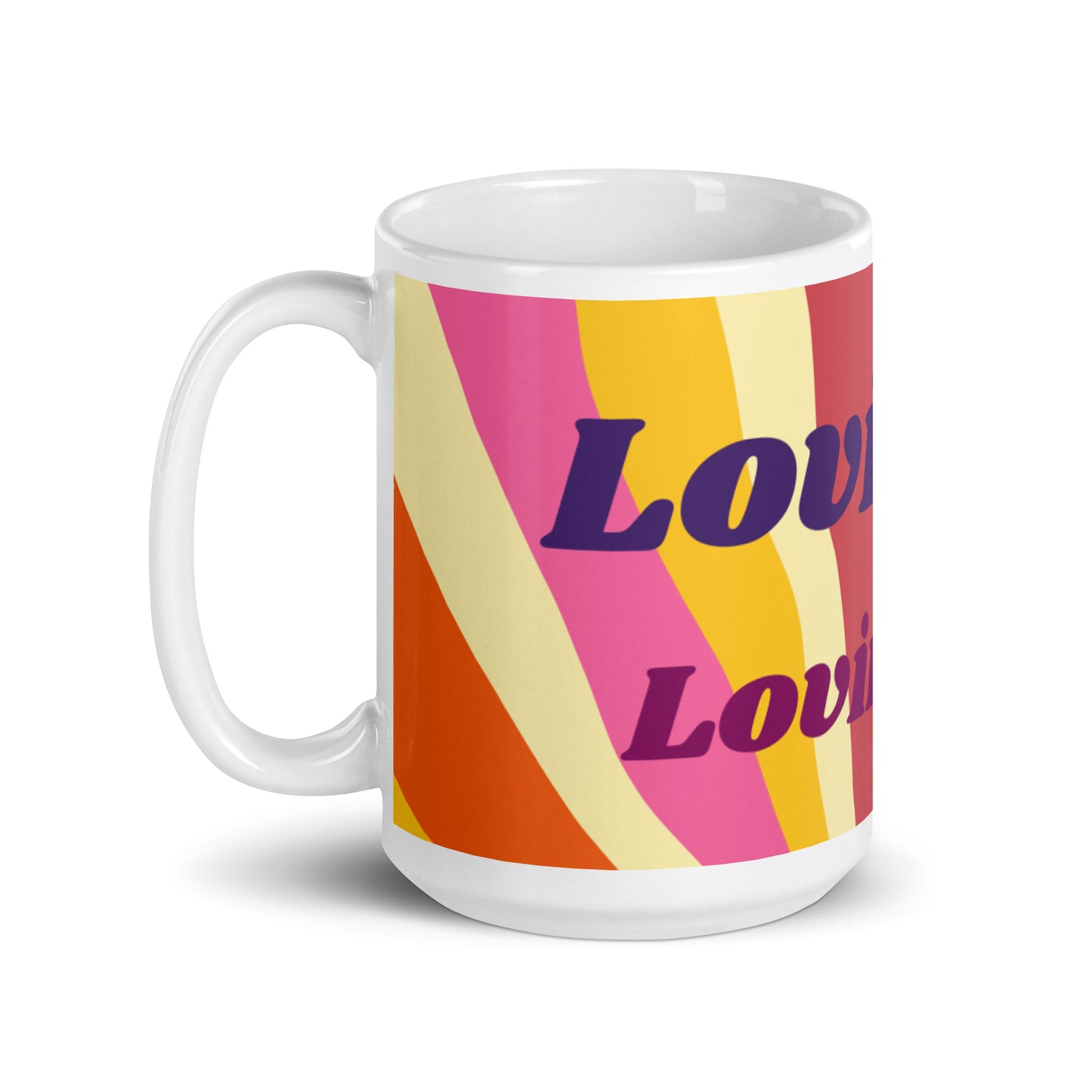 Sun Rays White Glossy Mug - Loving U Loving me