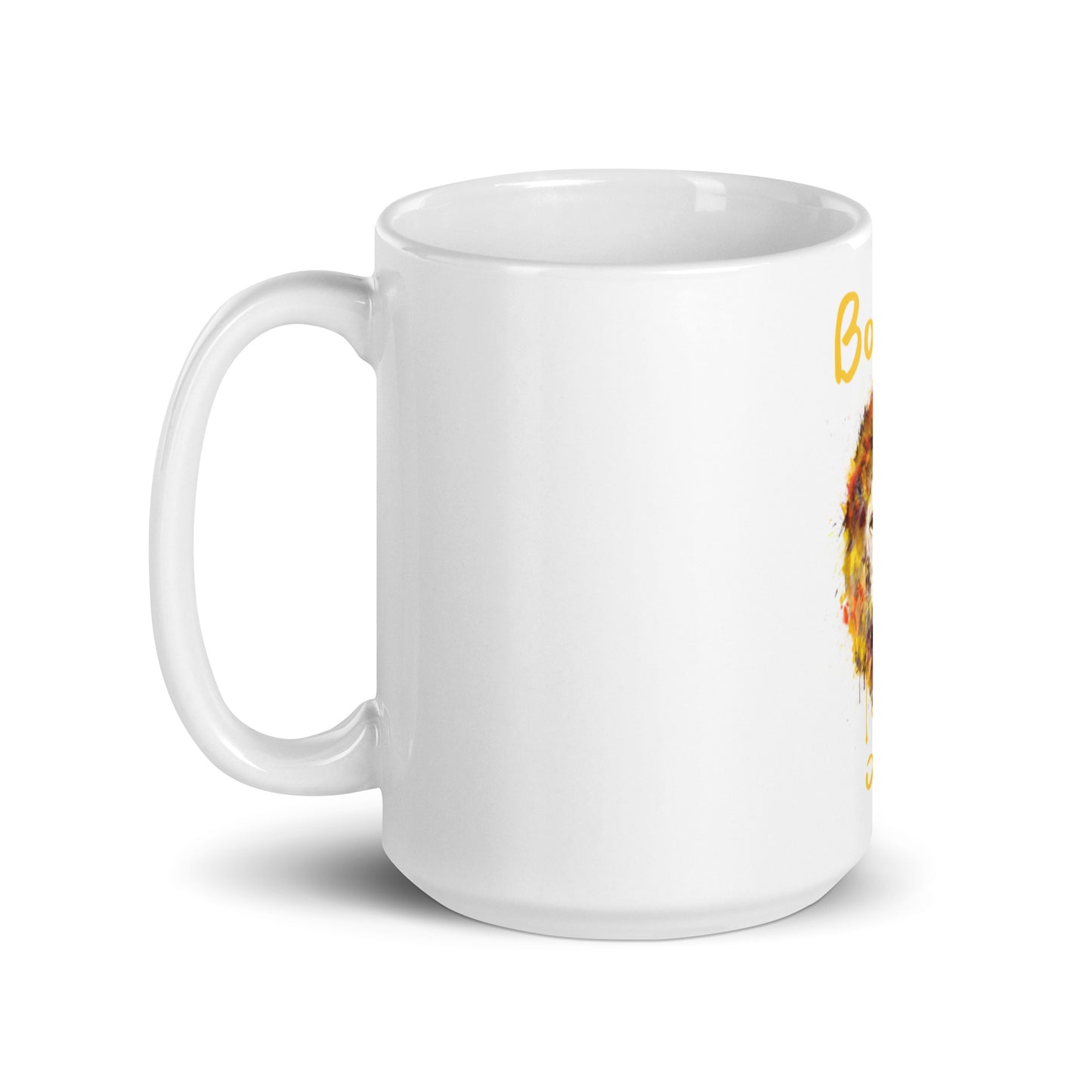 White Glossy Mug - Boulet (Yellow)