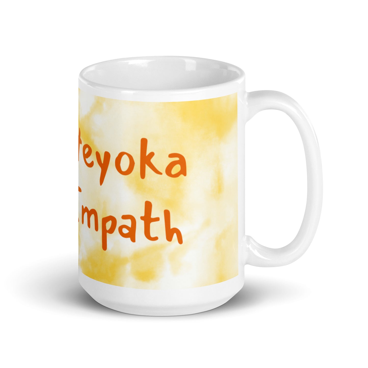 Gold Tie Dye White Glossy Mug - Heyoka Empath
