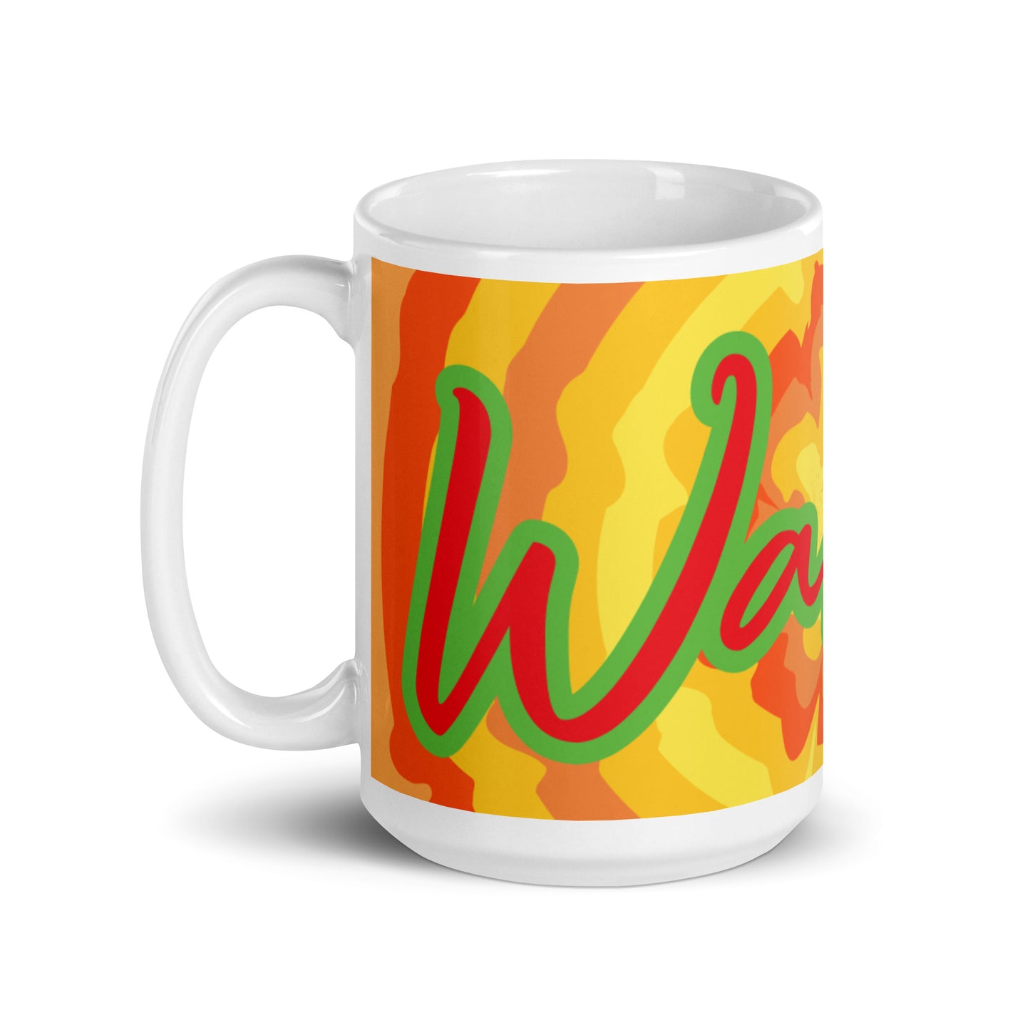 Tasse Brillante Blanche Sunny Flower - Guerrier