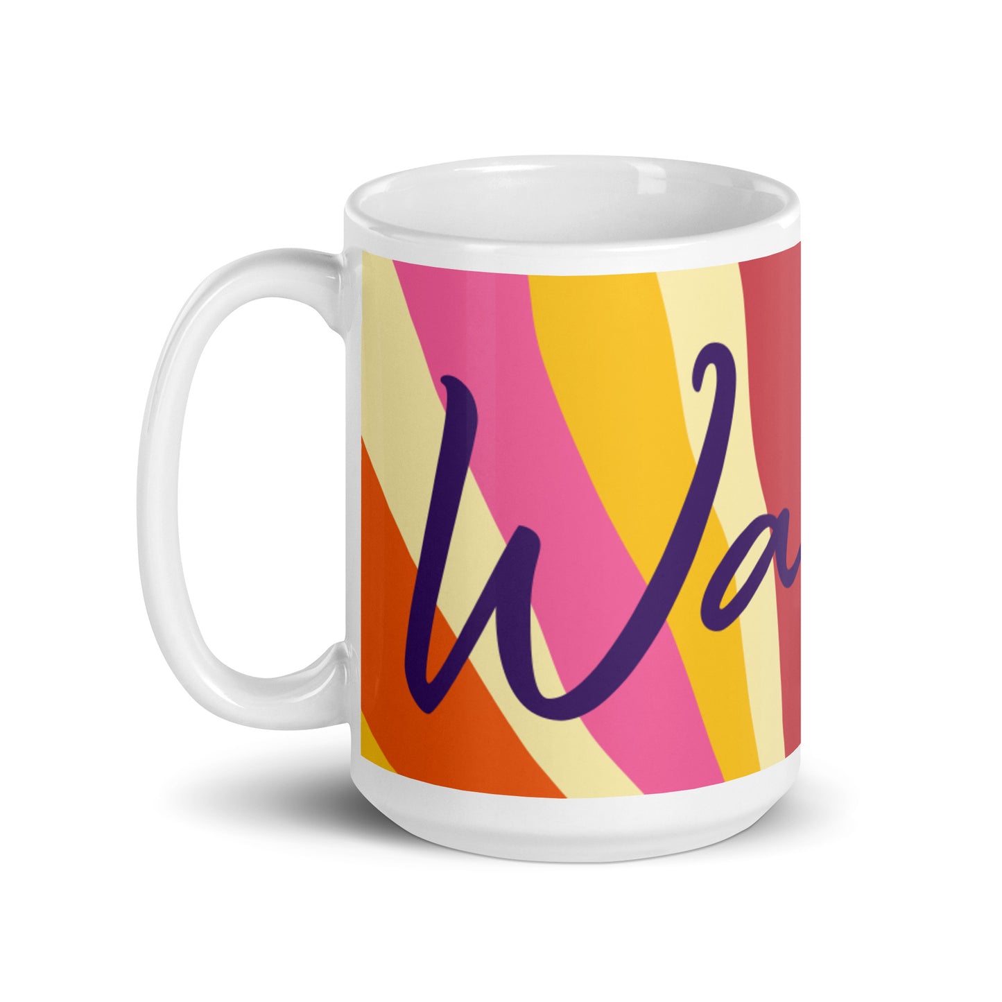 Sun Rays White Glossy Mug - Warrior