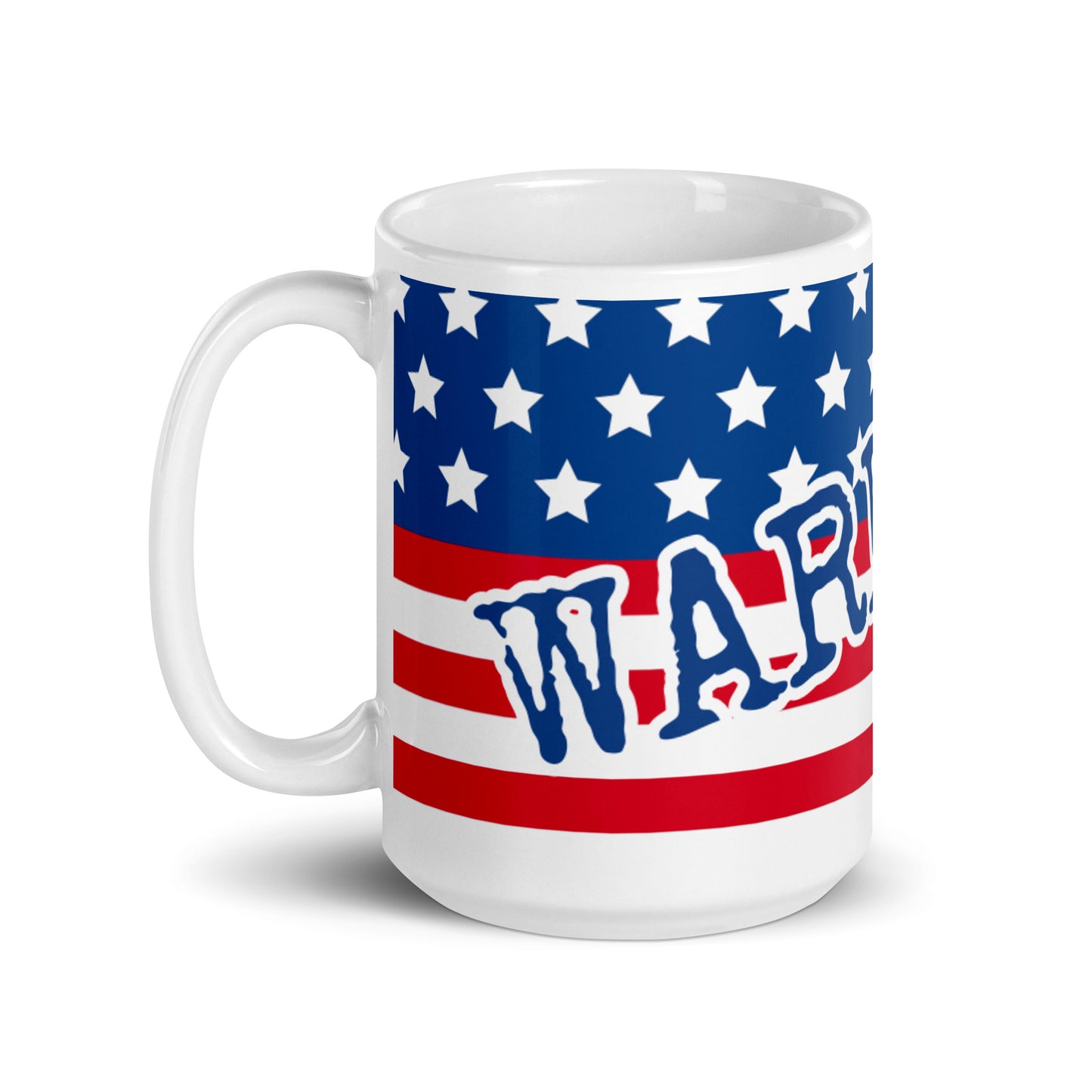 USA White Glossy Mug - Warrior