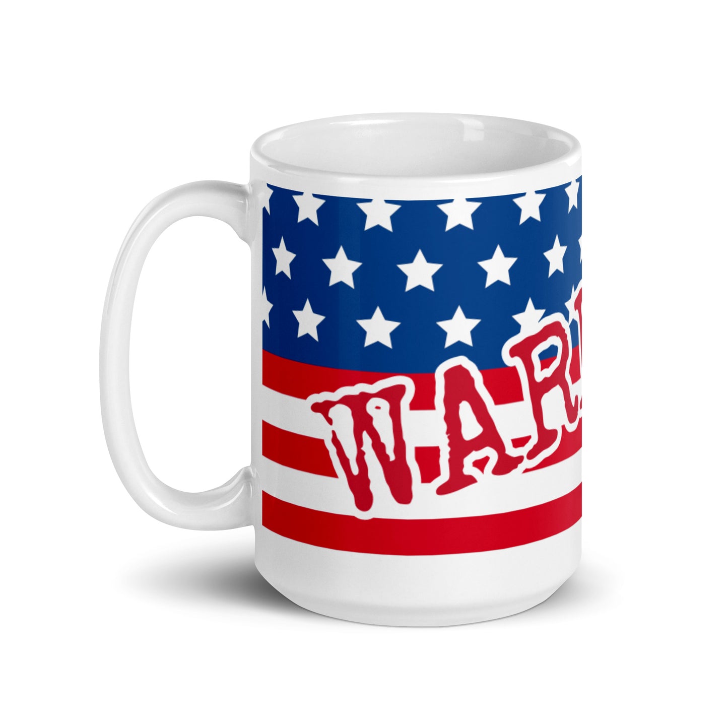 USA White Glossy Mug - Warrior