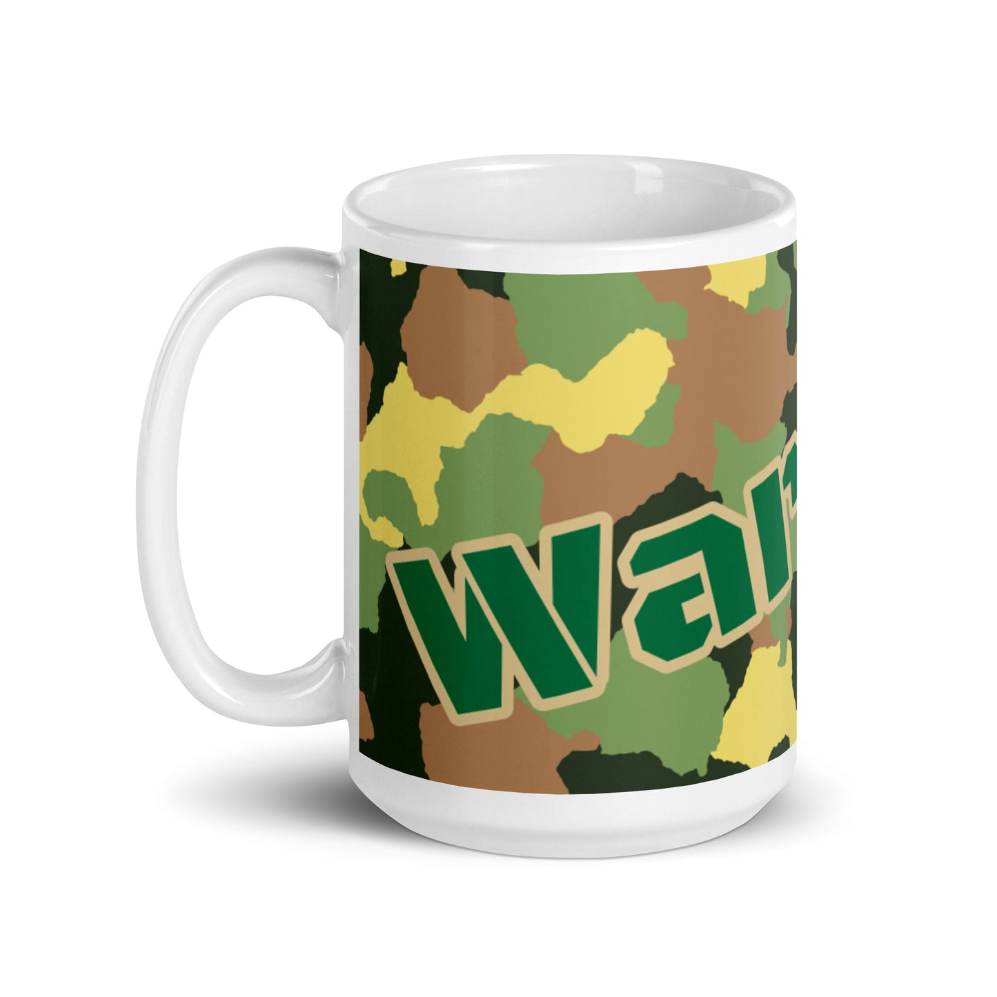 Army Camo White Glossy Mug - Warrior