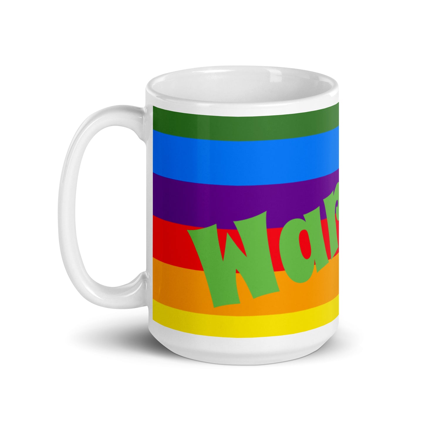 Rainbow White Glossy Mug - Warrior