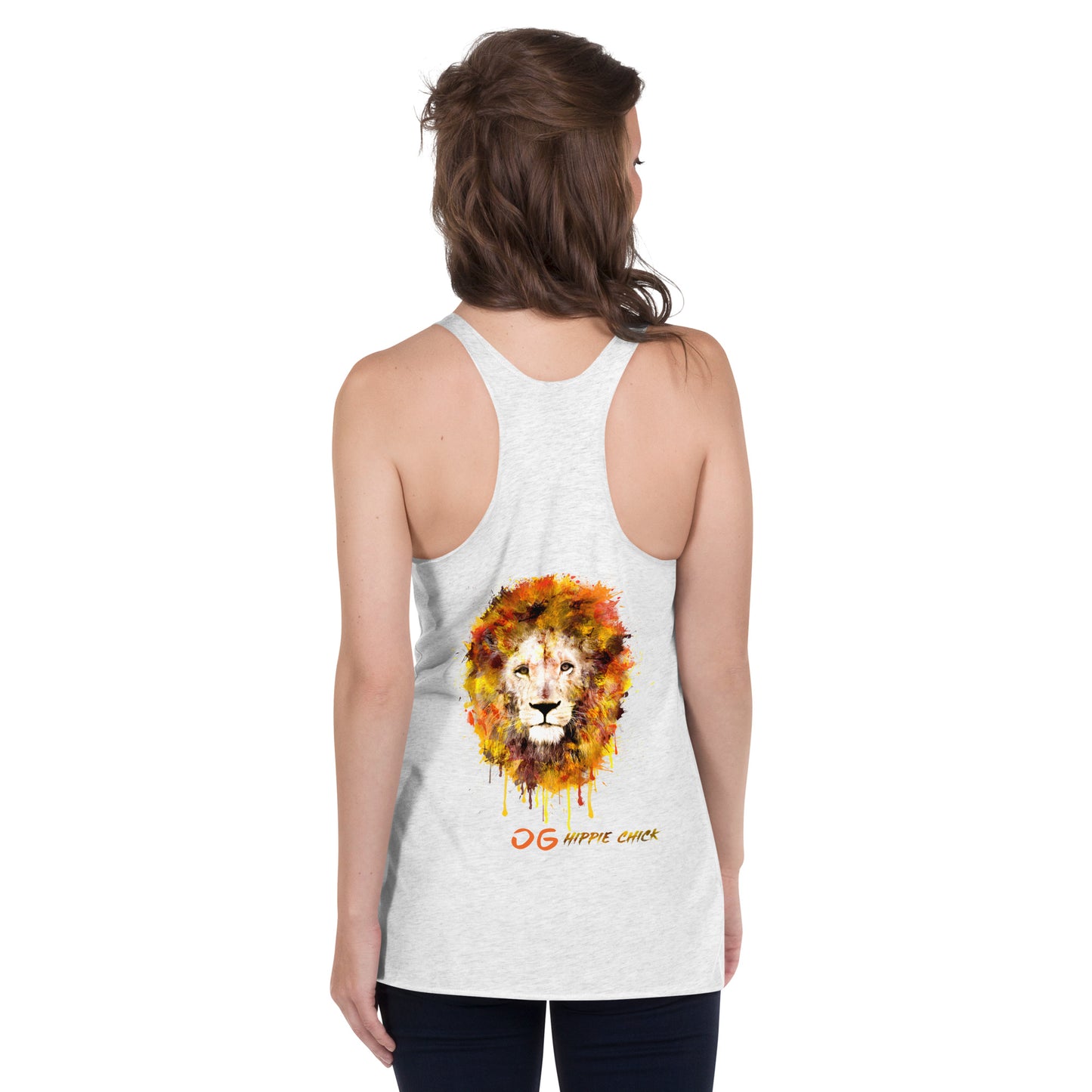 Women's Racerback Tank (Lion back)