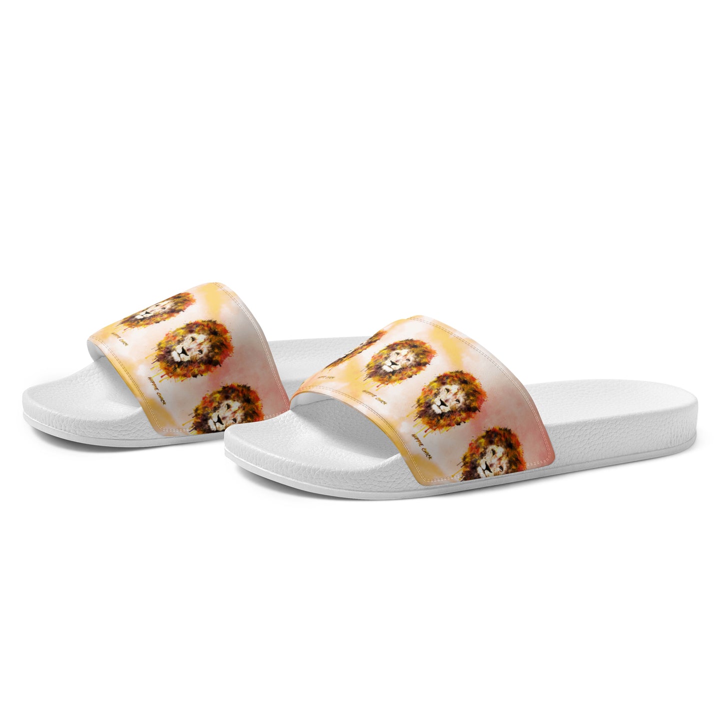 Orange Tie Dye Women's Slides