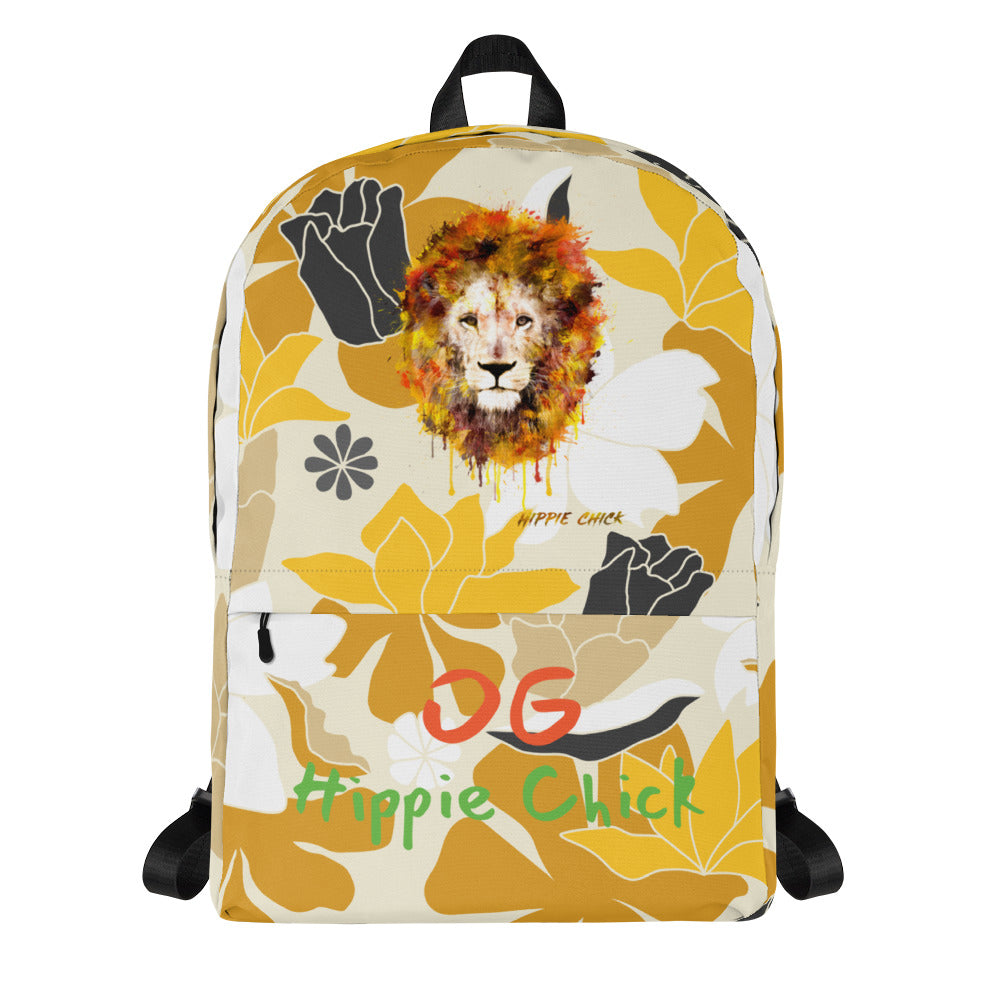 Tan Flowers Backpack - OG Hippie Chick