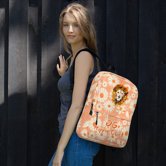 Peach Daisies Backpack - OG Hippie Chick