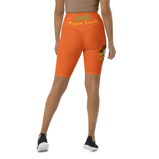 Orange Biker Shorts