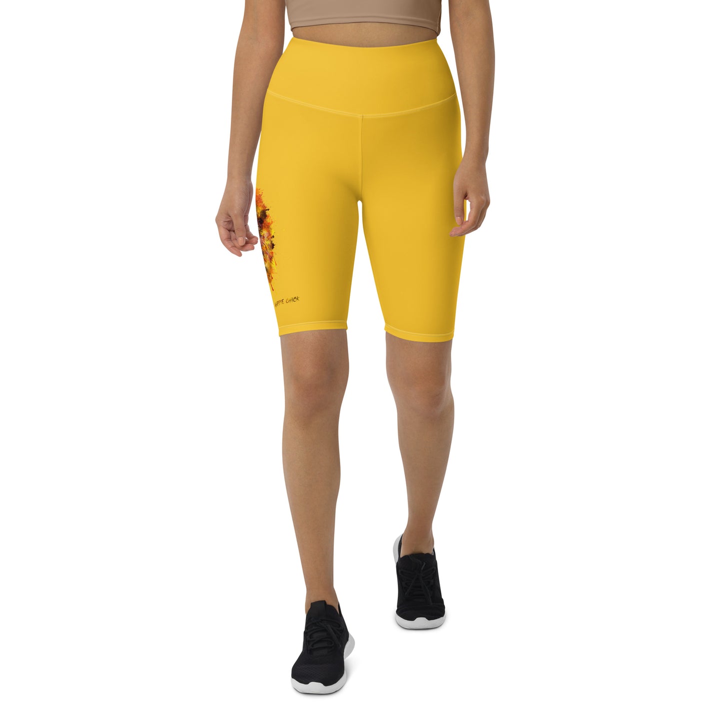 Short cycliste jaune