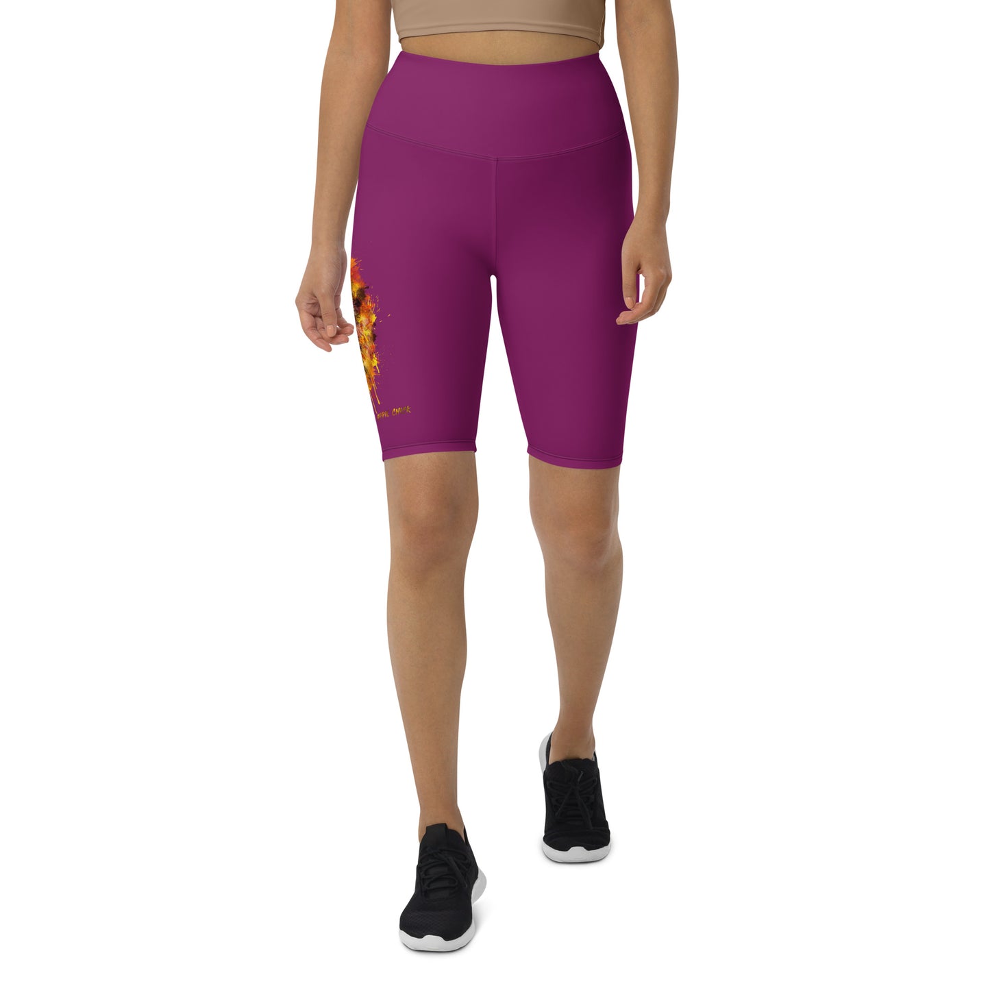 Eggplant Biker Shorts