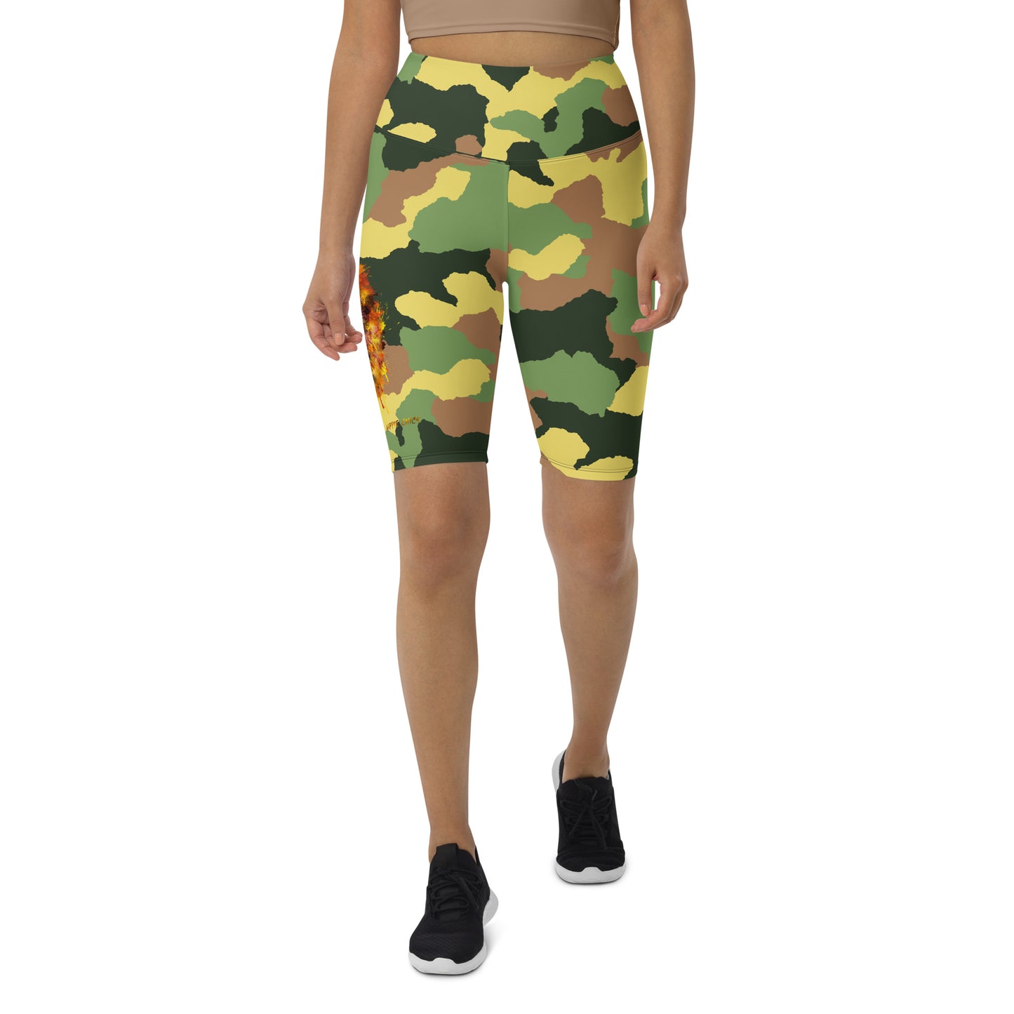 Army Camo Biker Shorts