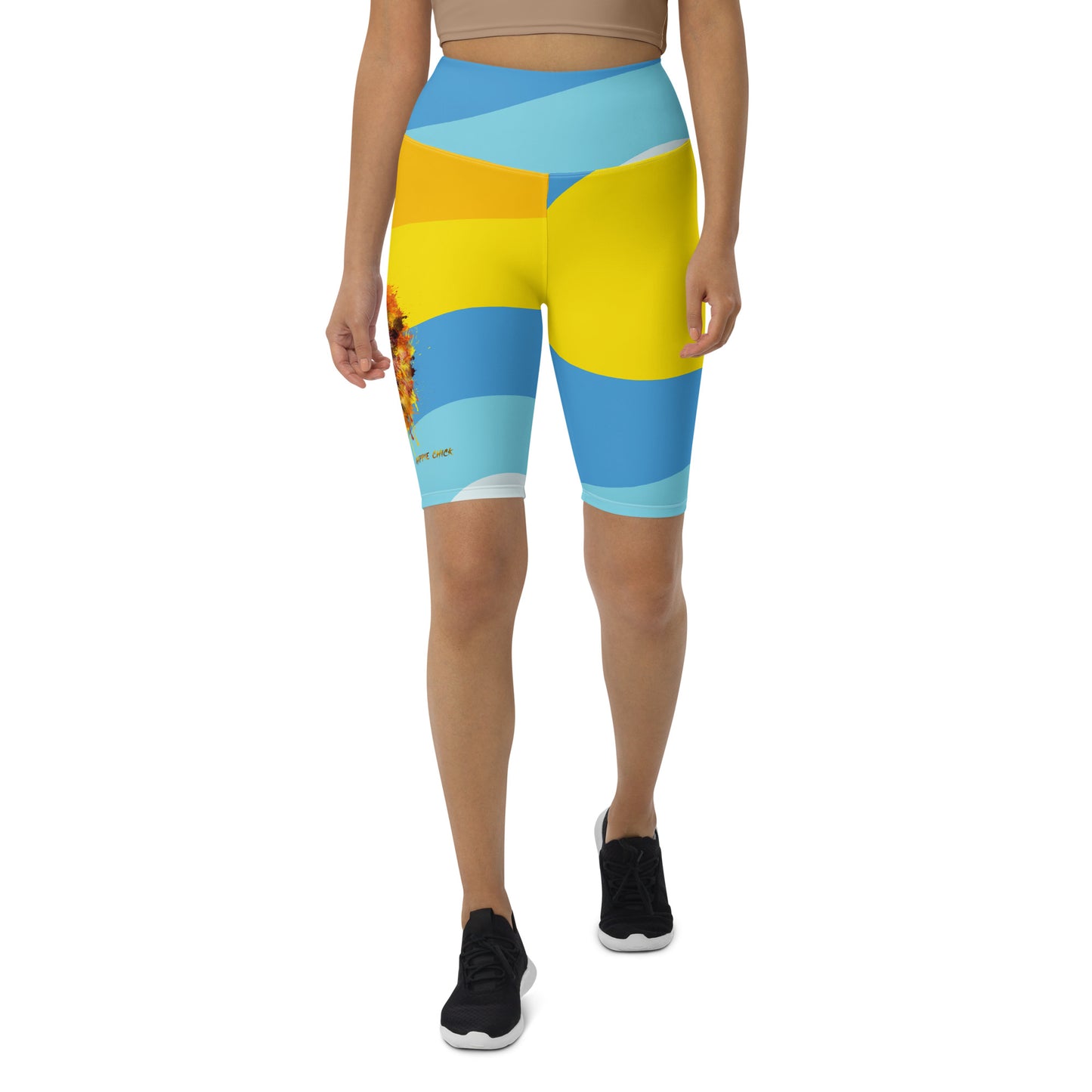 Color Waves Biker Shorts